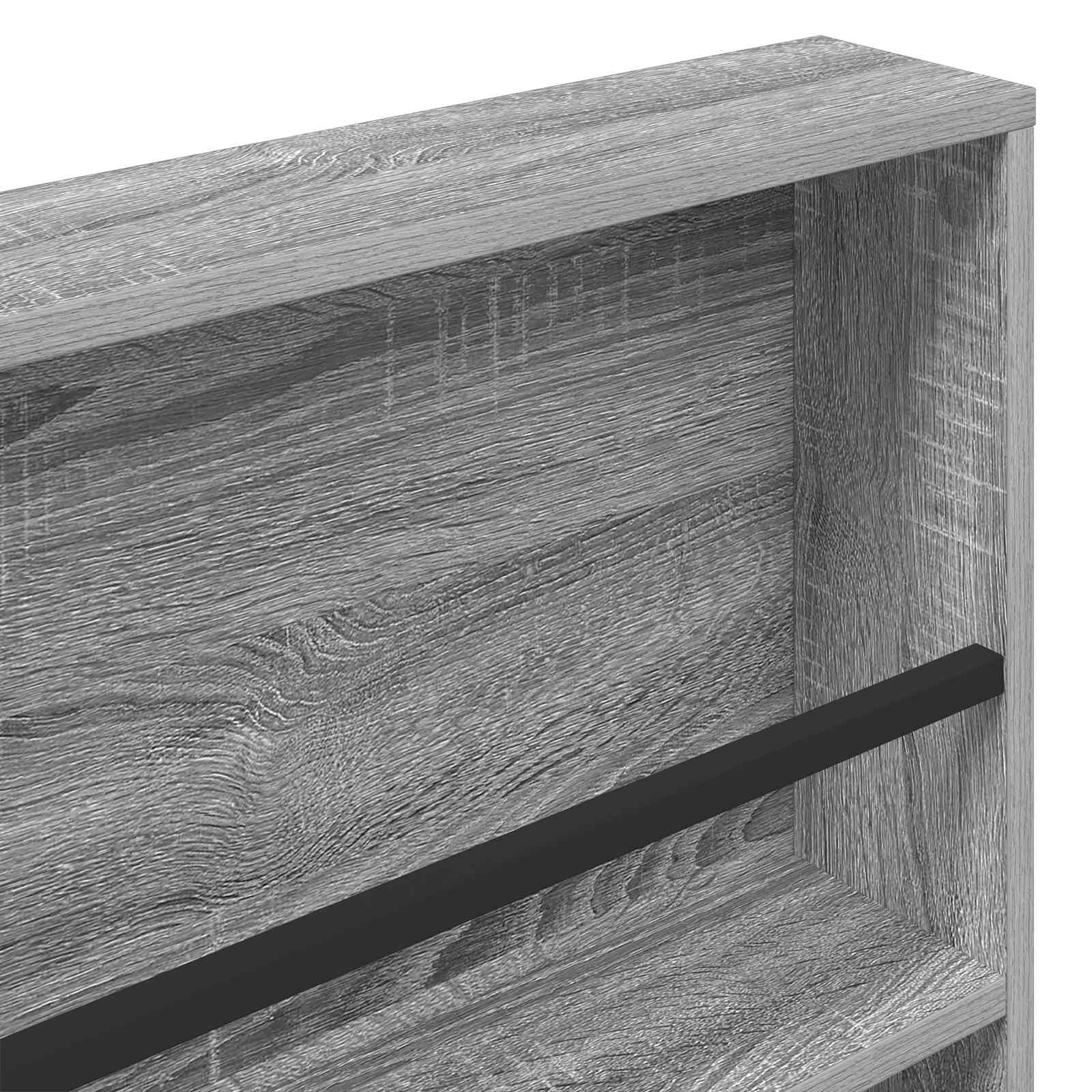 Magazine Rack with Shelf 2 pcs Grey Sonoma 60 x 12 x 70 cm