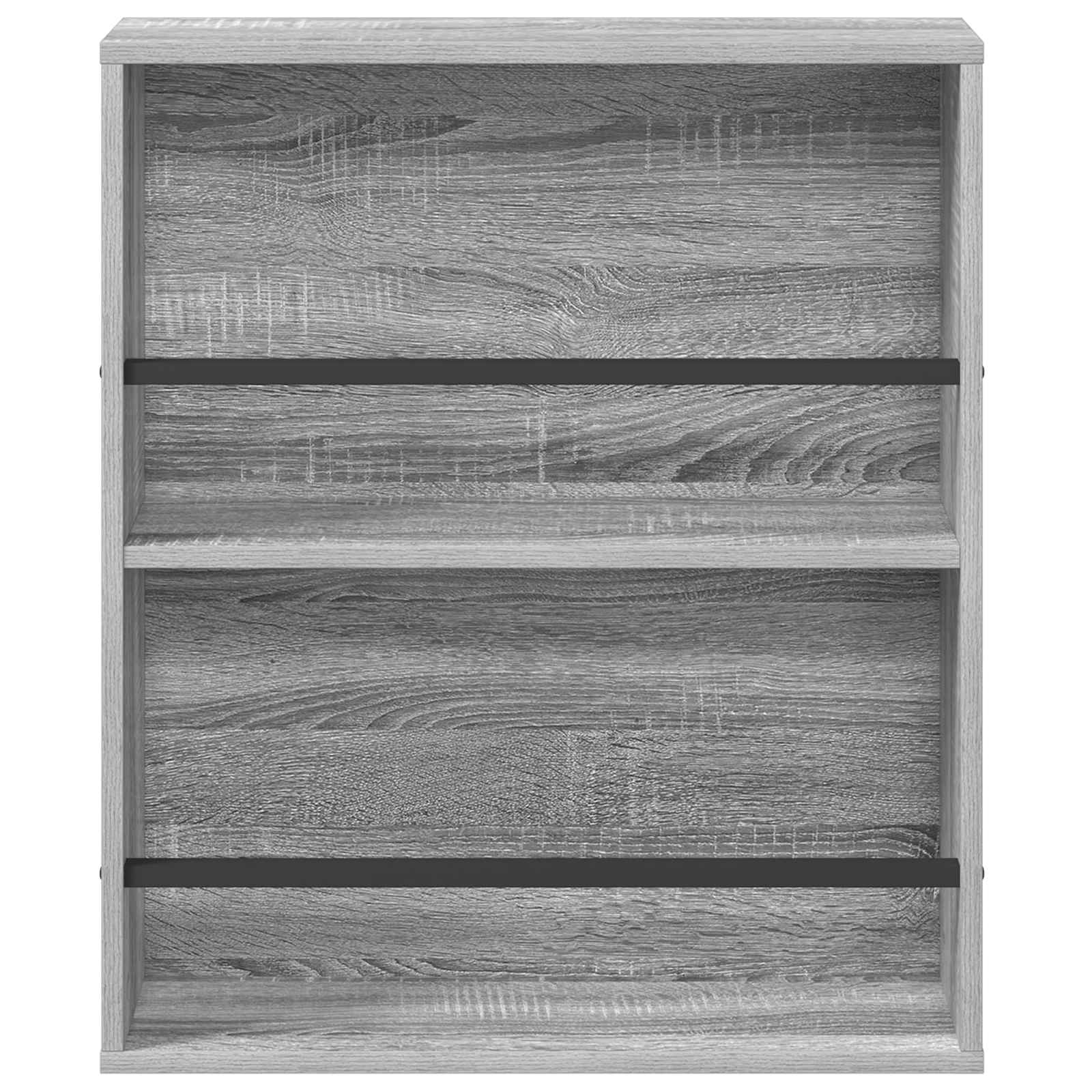 Magazine Rack with Shelf 2 pcs Grey Sonoma 60 x 12 x 70 cm