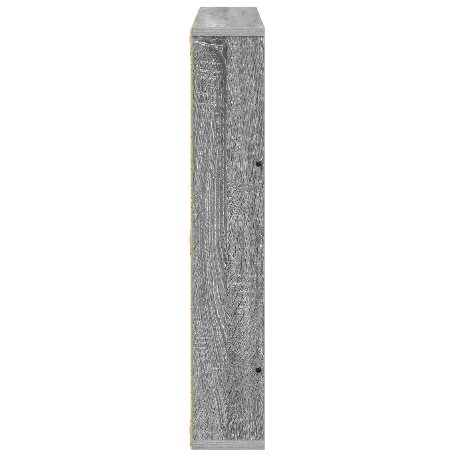 Magazine Rack with Shelf 2 pcs Grey Sonoma 60 x 12 x 70 cm