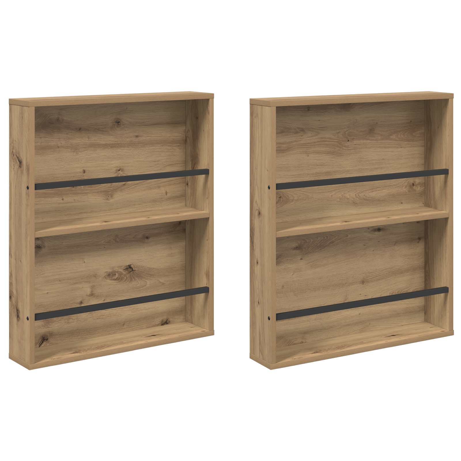 Žurnalų stovas 2 pcs Amatininkų ąžuolas 60 x 12 x 70 cm