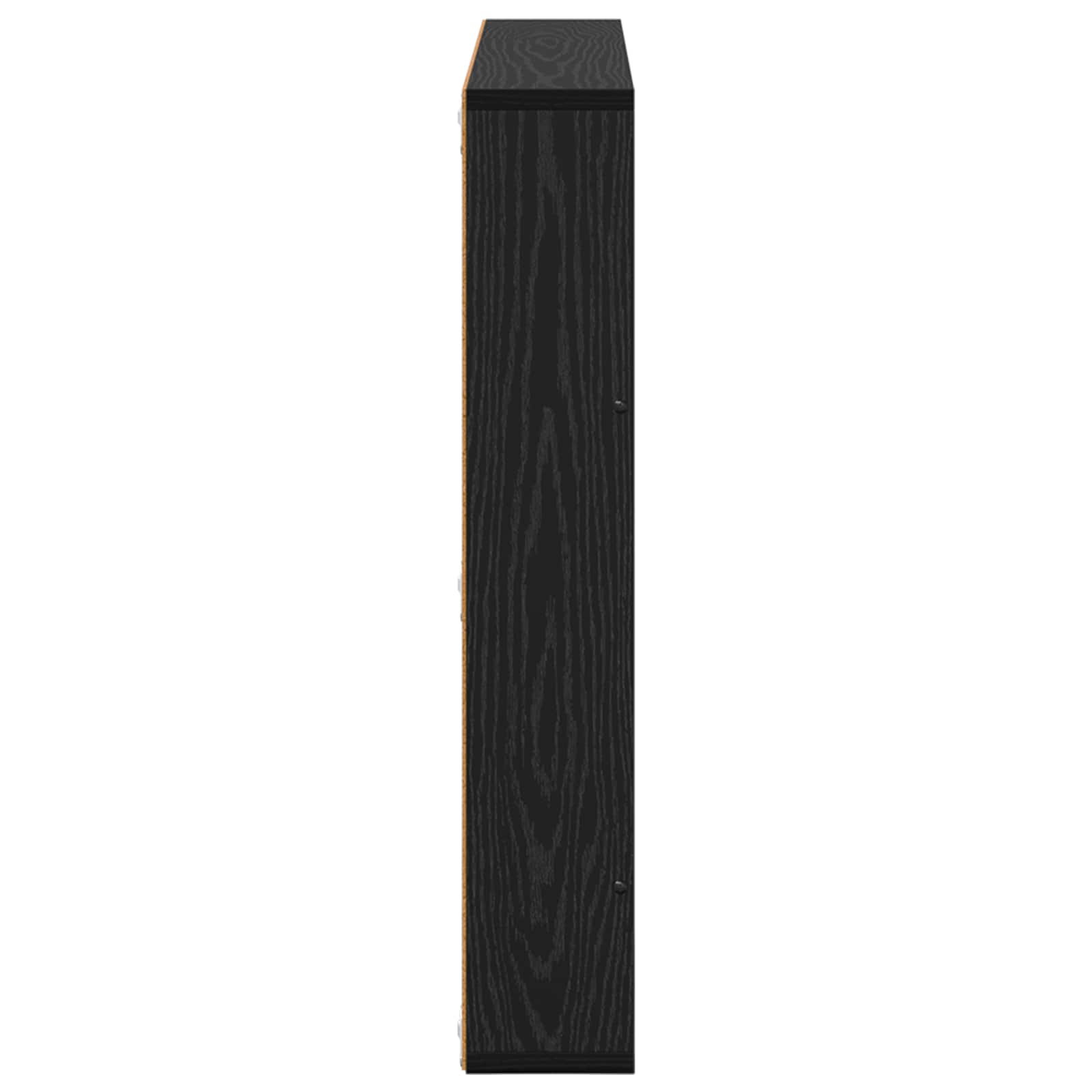 Žurnalų stovas su lentyna 2 pcs Juodas ąžuolas 80 x 12 x 70 cm