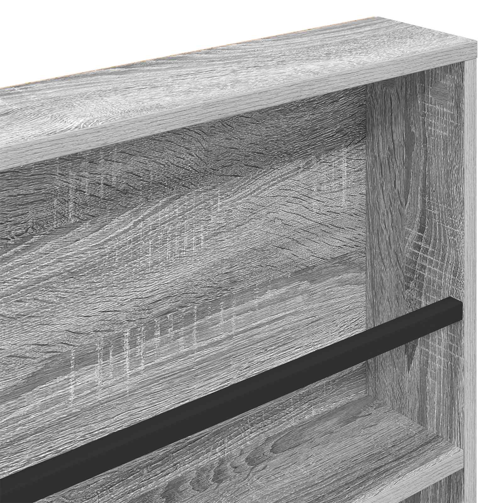 Žurnalų stovas su lentyna 2 pcs Pilkas Sonoma 80 x 12 x 70 cm