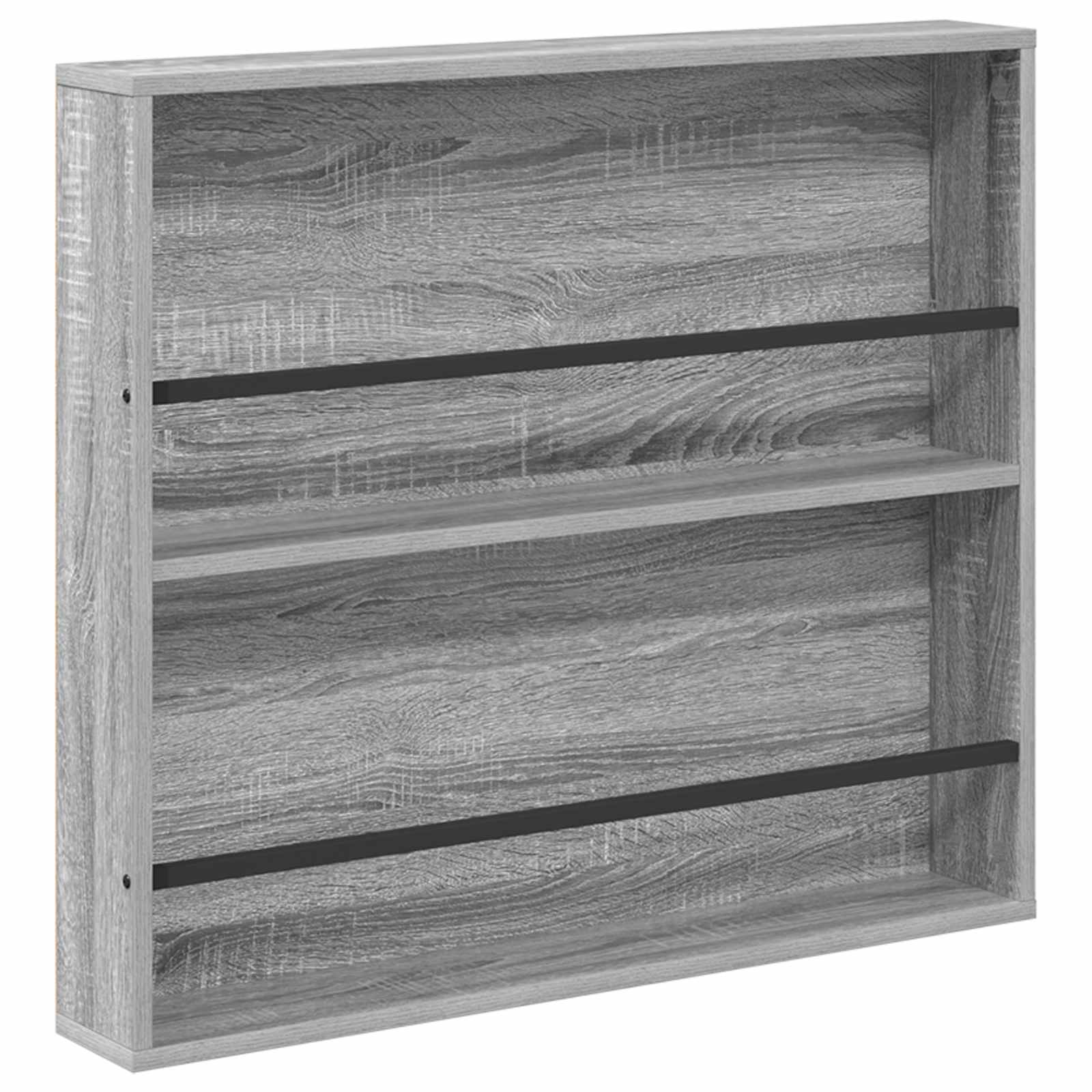 Žurnalų stovas su lentyna 2 pcs Pilkas Sonoma 80 x 12 x 70 cm