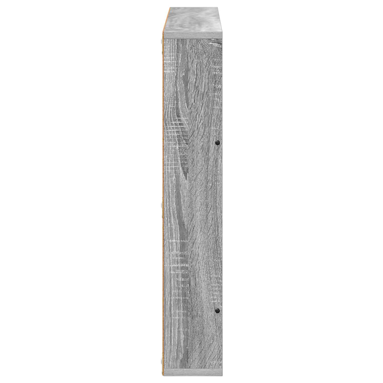 Žurnalų stovas su lentyna 2 pcs Pilkas Sonoma 80 x 12 x 70 cm