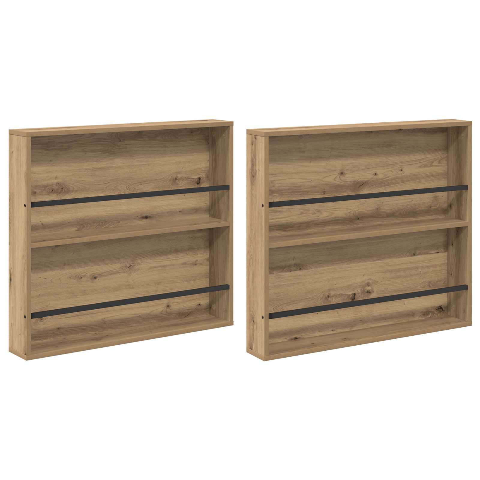 Žurnalų stovas 2 pcs Amatininkų ąžuolas 80 x 12 x 70 cm
