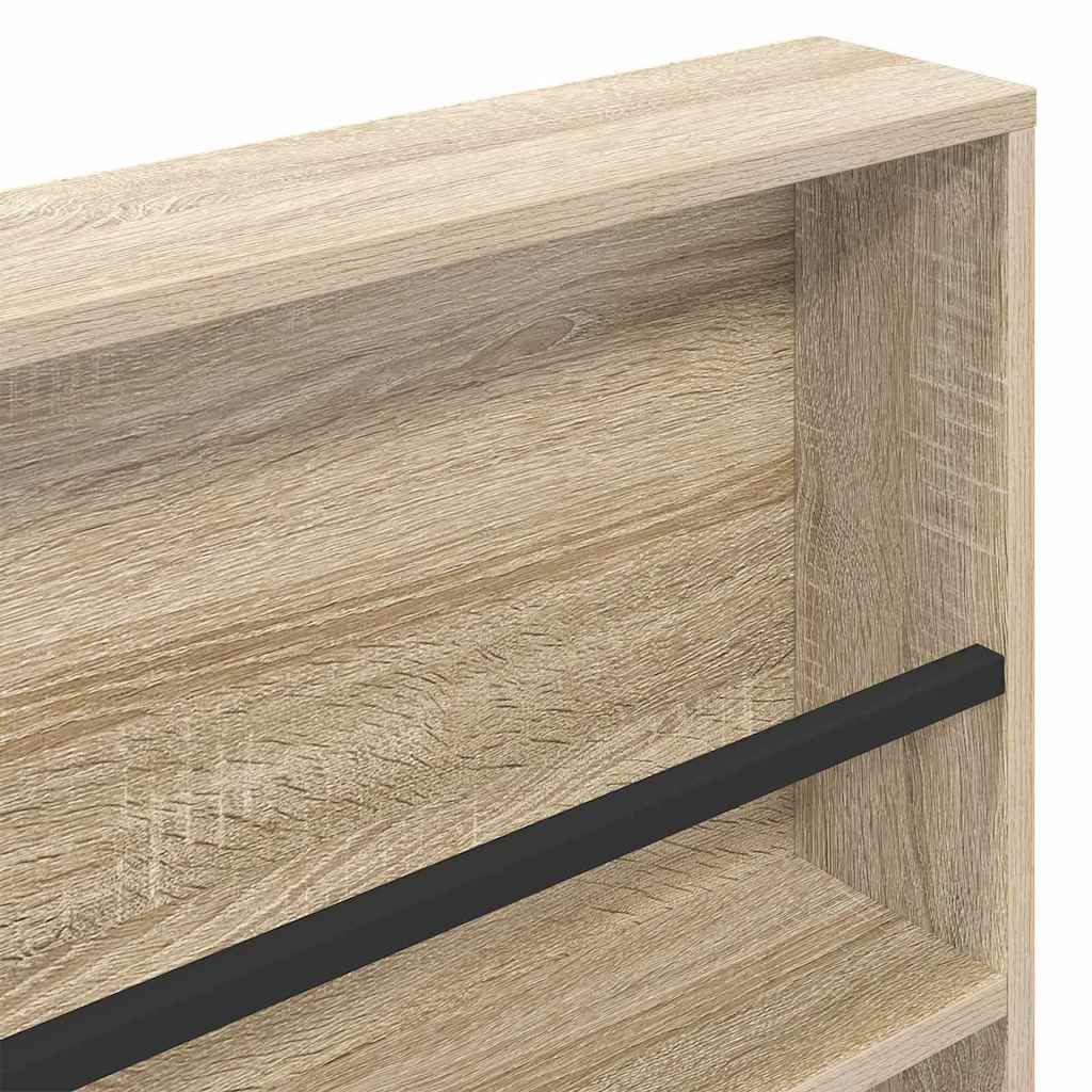 Magazine Rack with Shelf 2 pcs Sonoma Oak 100 x 12 x 70 cm