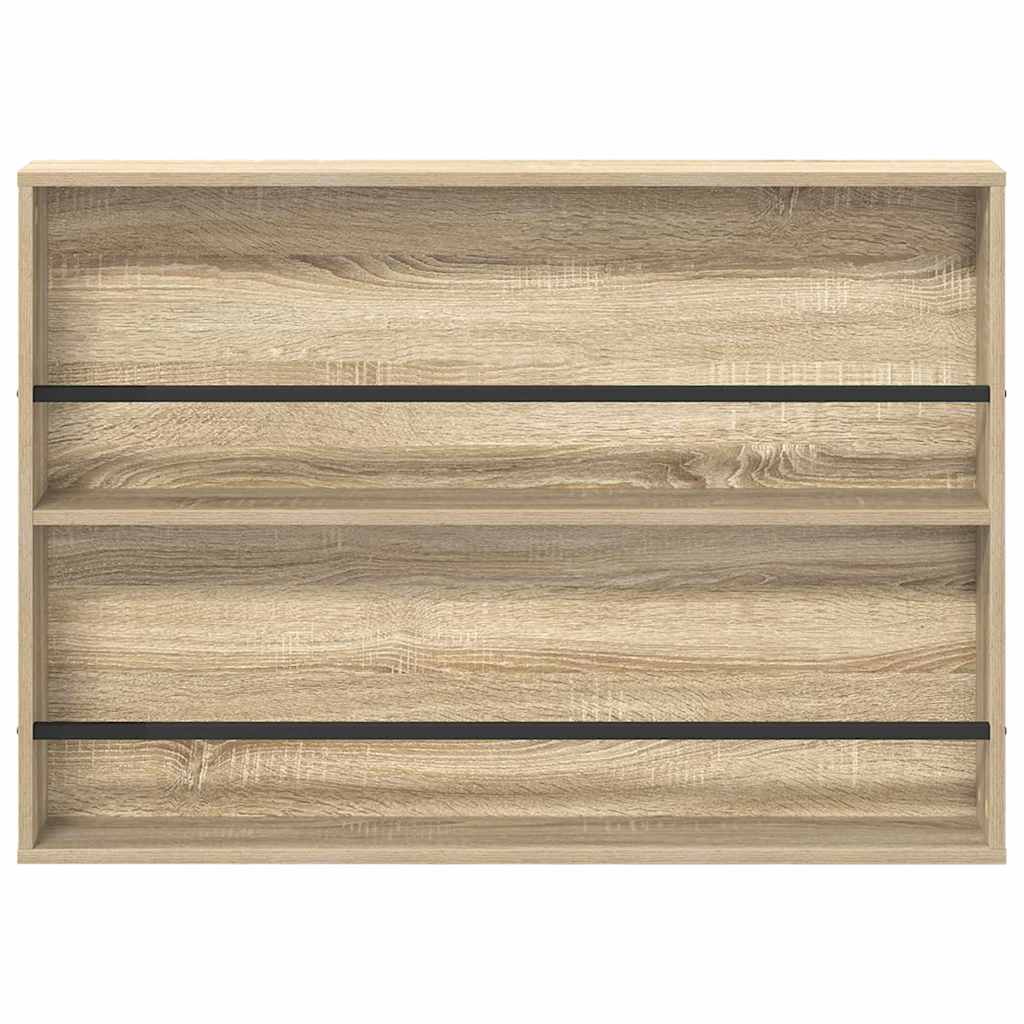 Magazine Rack with Shelf 2 pcs Sonoma Oak 100 x 12 x 70 cm