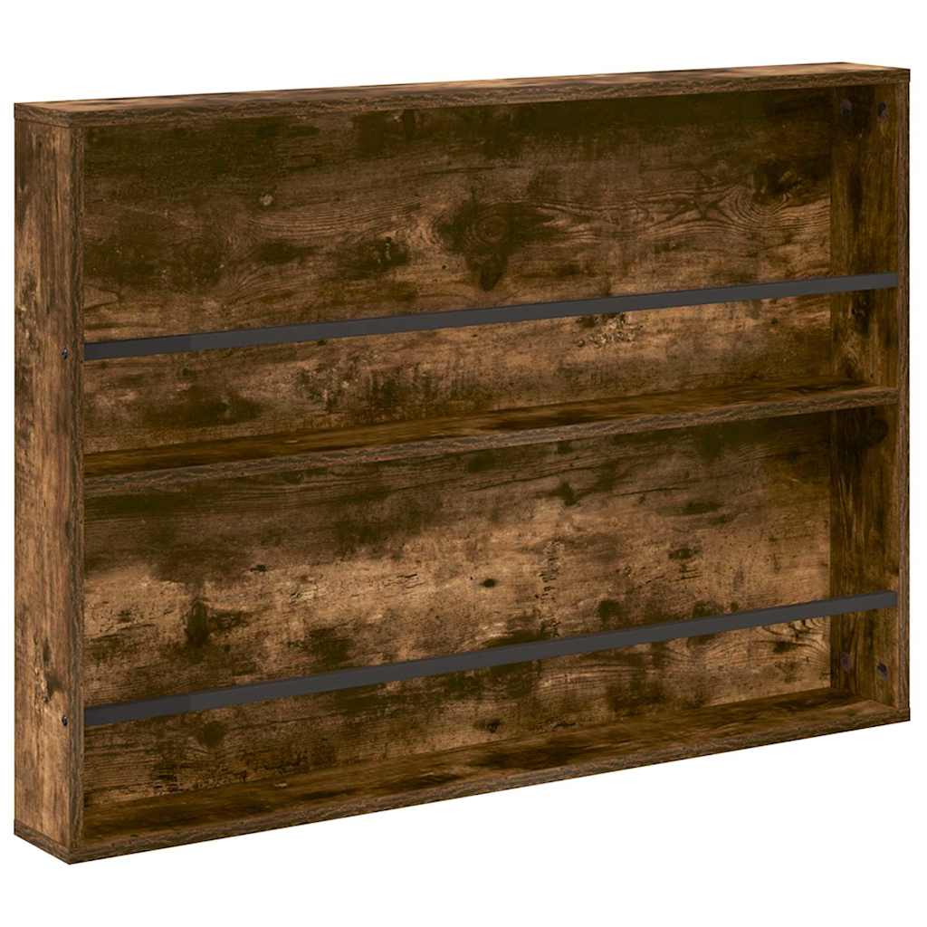 Žurnalų stovas su lentyna 2 pcs Rūkyta ąžuolas 100 x 12 x 70 cm