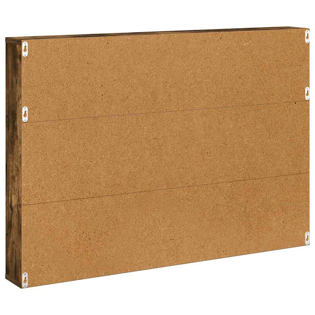 Žurnalų stovas su lentyna 2 pcs Rūkyta ąžuolas 100 x 12 x 70 cm