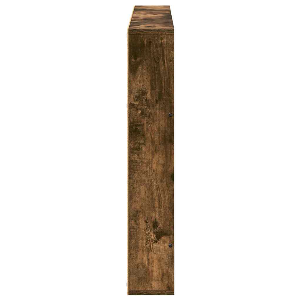Žurnalų stovas su lentyna 2 pcs Rūkyta ąžuolas 100 x 12 x 70 cm