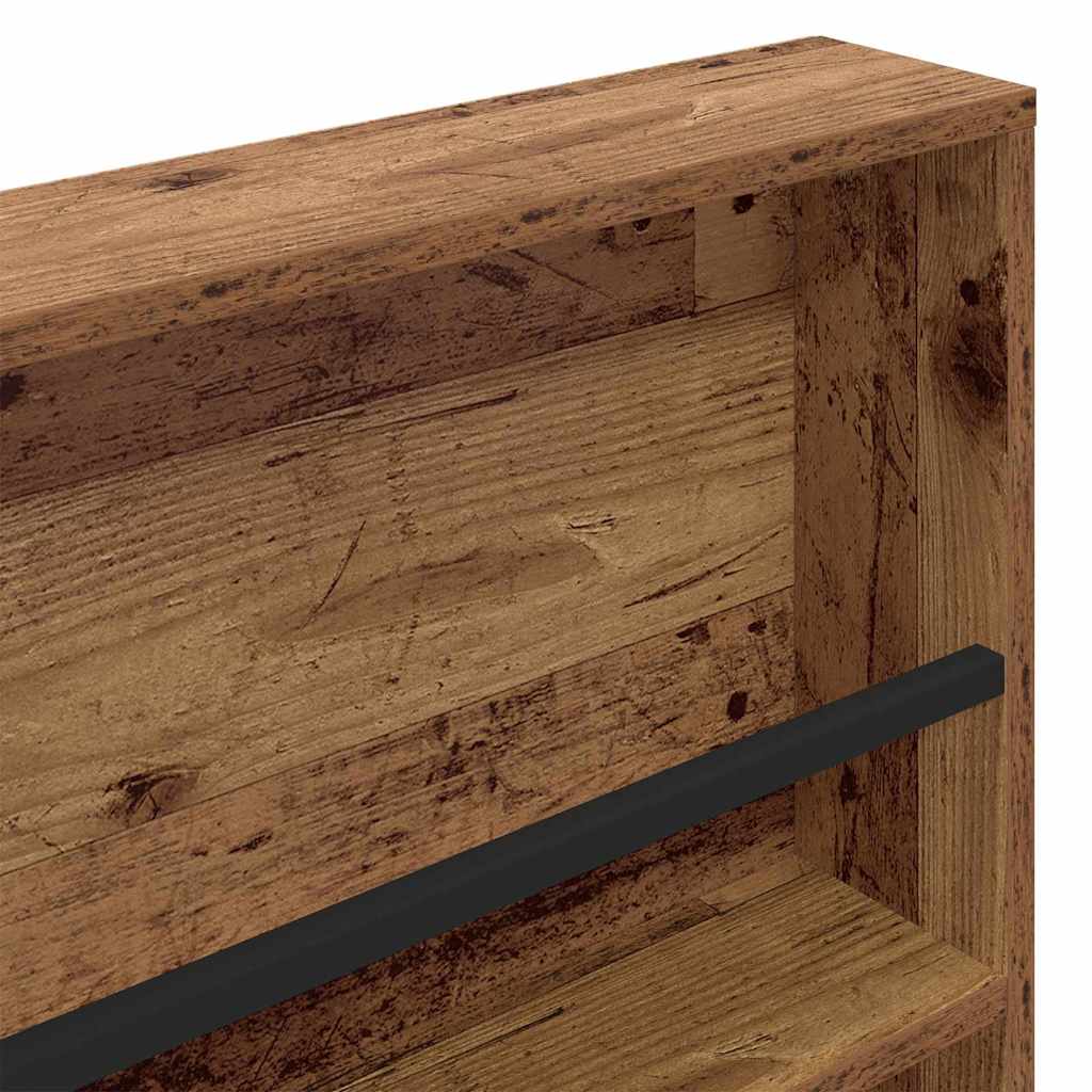 Magazine rack with shelf 2 pcs Old wood 100 x 12 x 70 cm