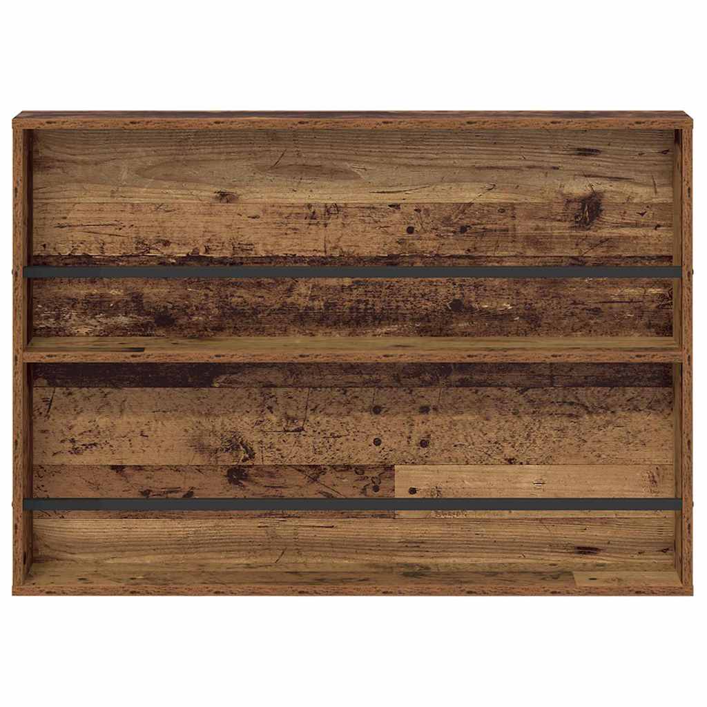 Magazine rack with shelf 2 pcs Old wood 100 x 12 x 70 cm