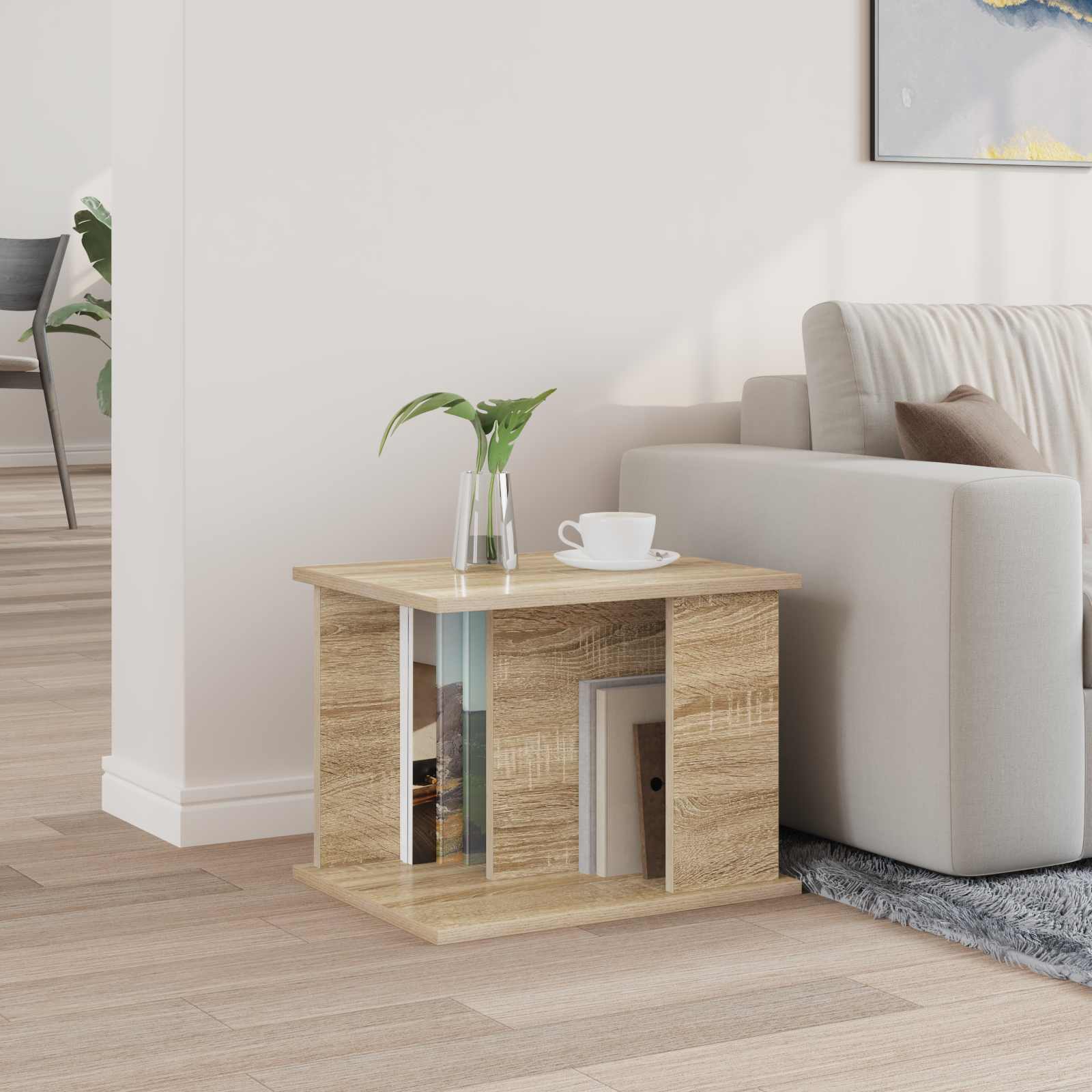 Side Table Sonoma Oak 35 x 35 x 45 cm Engineered Wood