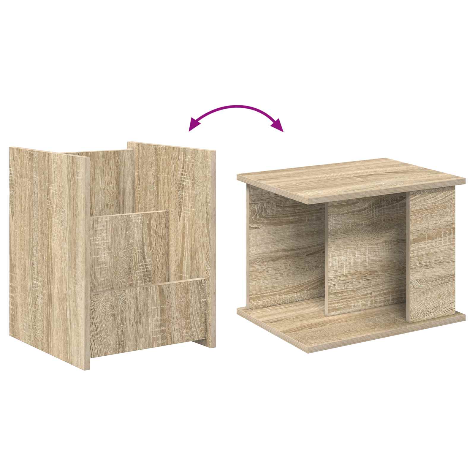 Side Table Sonoma Oak 35 x 35 x 45 cm Engineered Wood