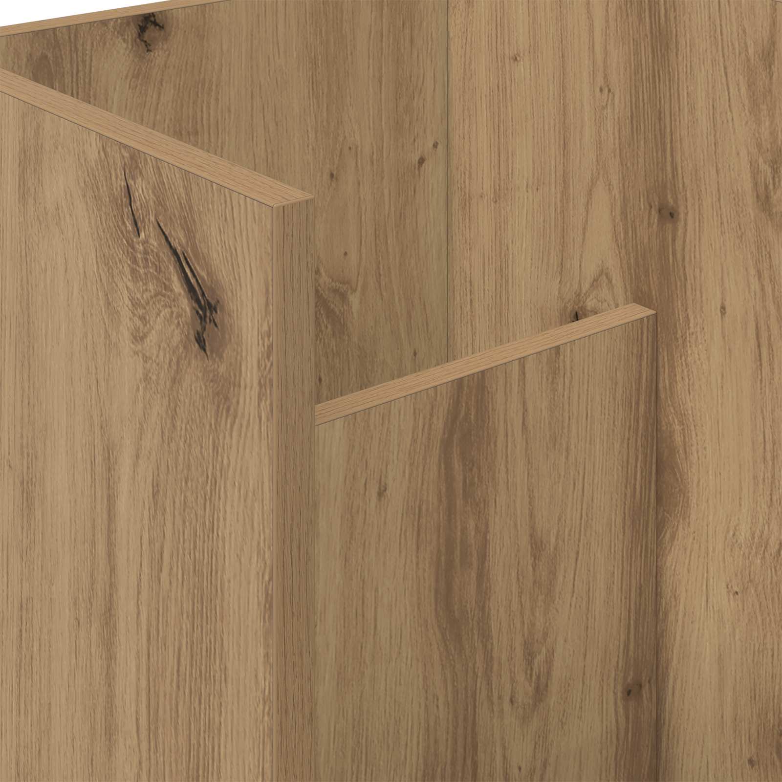 Side table with shelf Artisan oak 35 x 35 x 45 cm