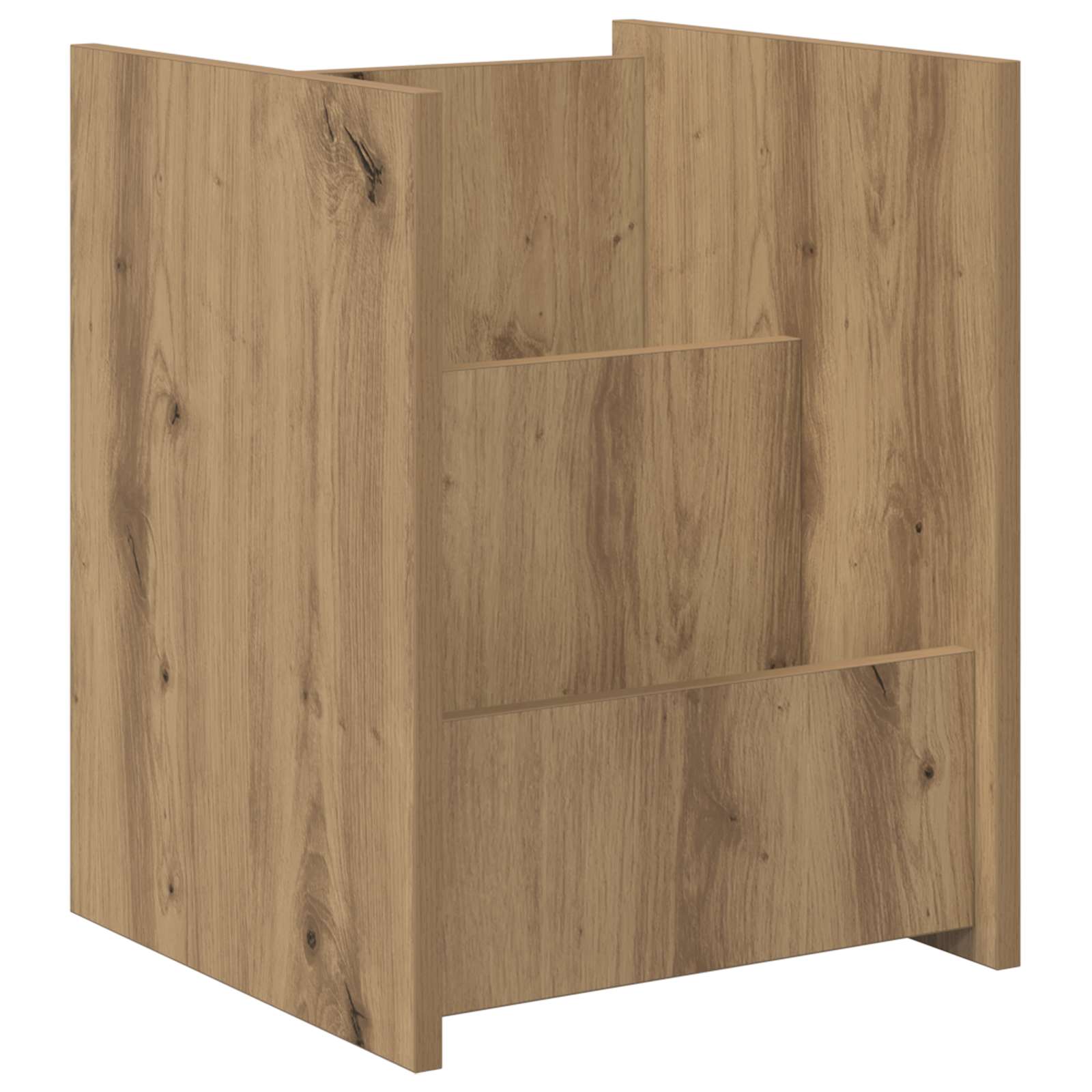 Side table with shelf Artisan oak 35 x 35 x 45 cm