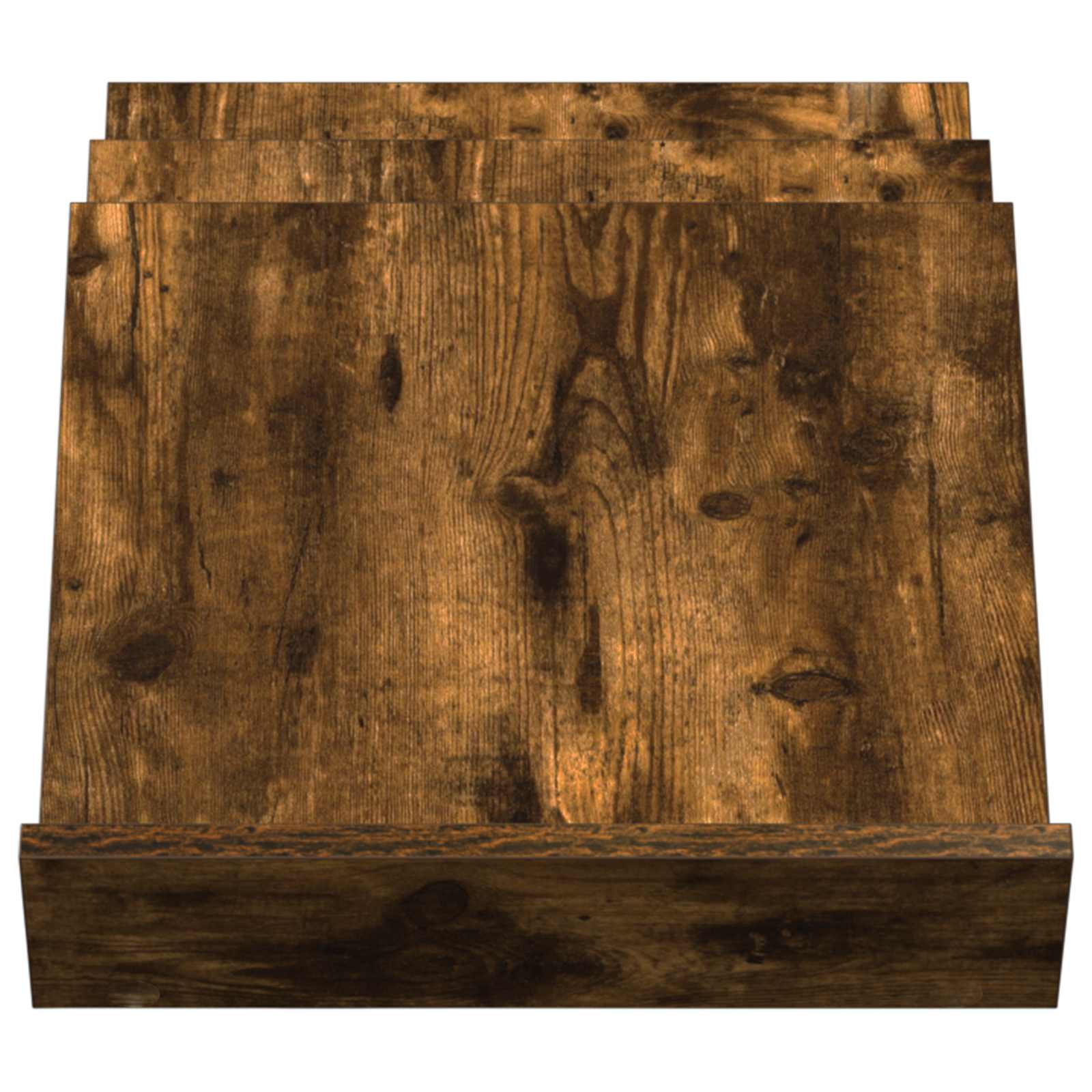 Magazine Rack with Shelf Smoked Oak 53 x 40 x 28.5 cm
