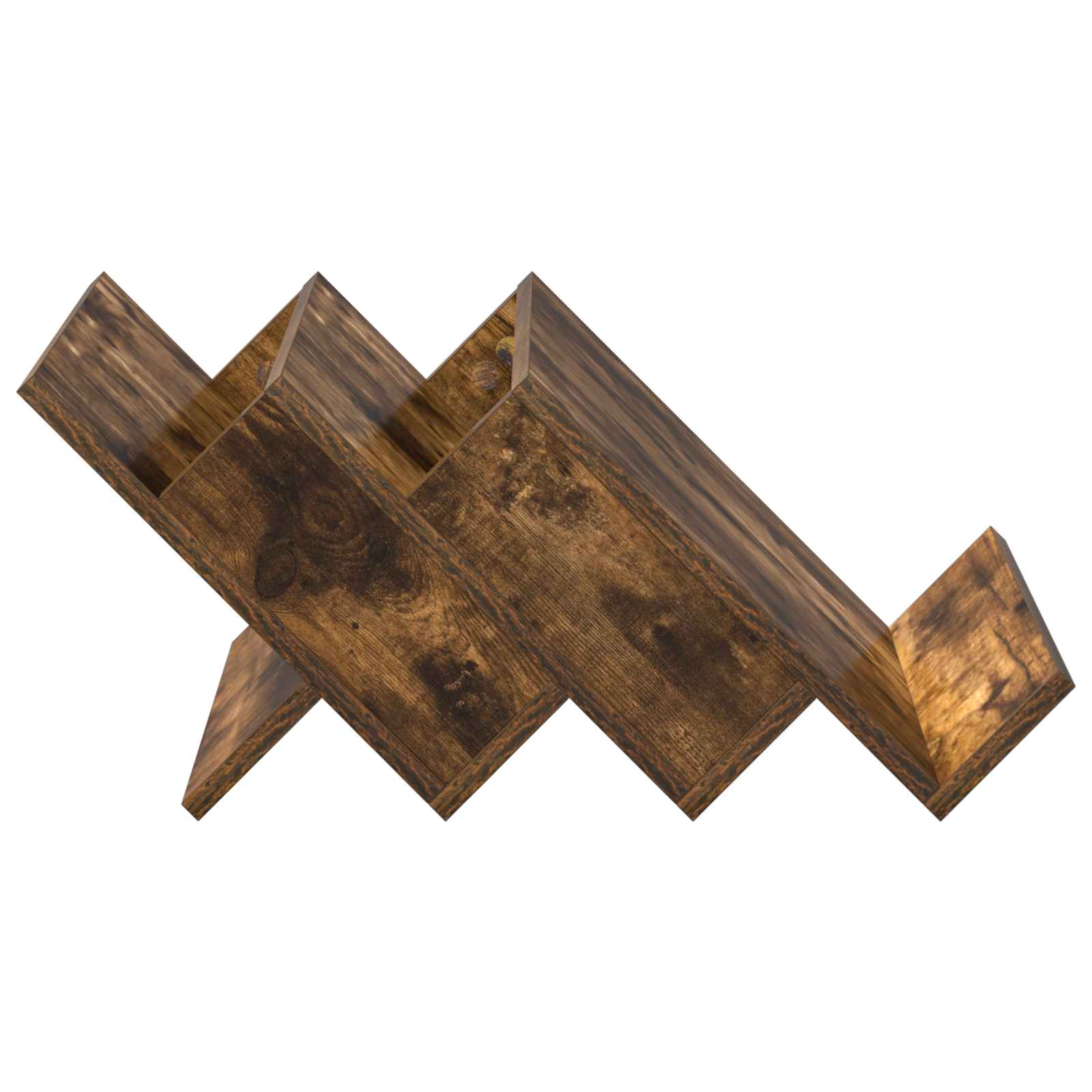 Magazine Rack with Shelf Smoked Oak 53 x 40 x 28.5 cm