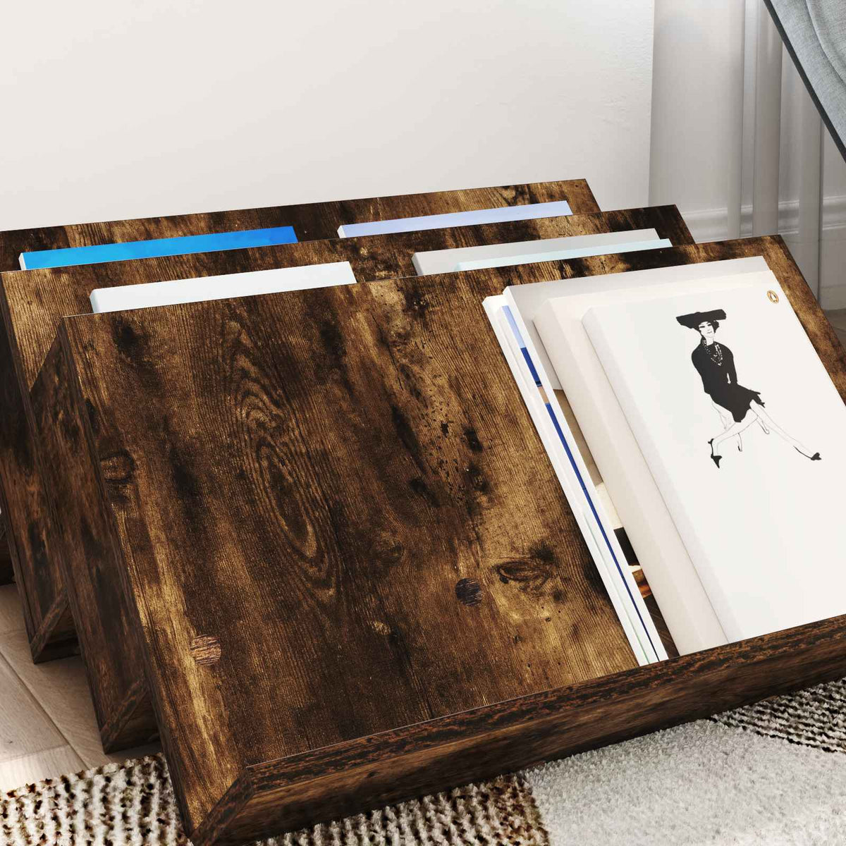 Sideboard with shelf Smoked oak 65 x 57.5 x 42 cm