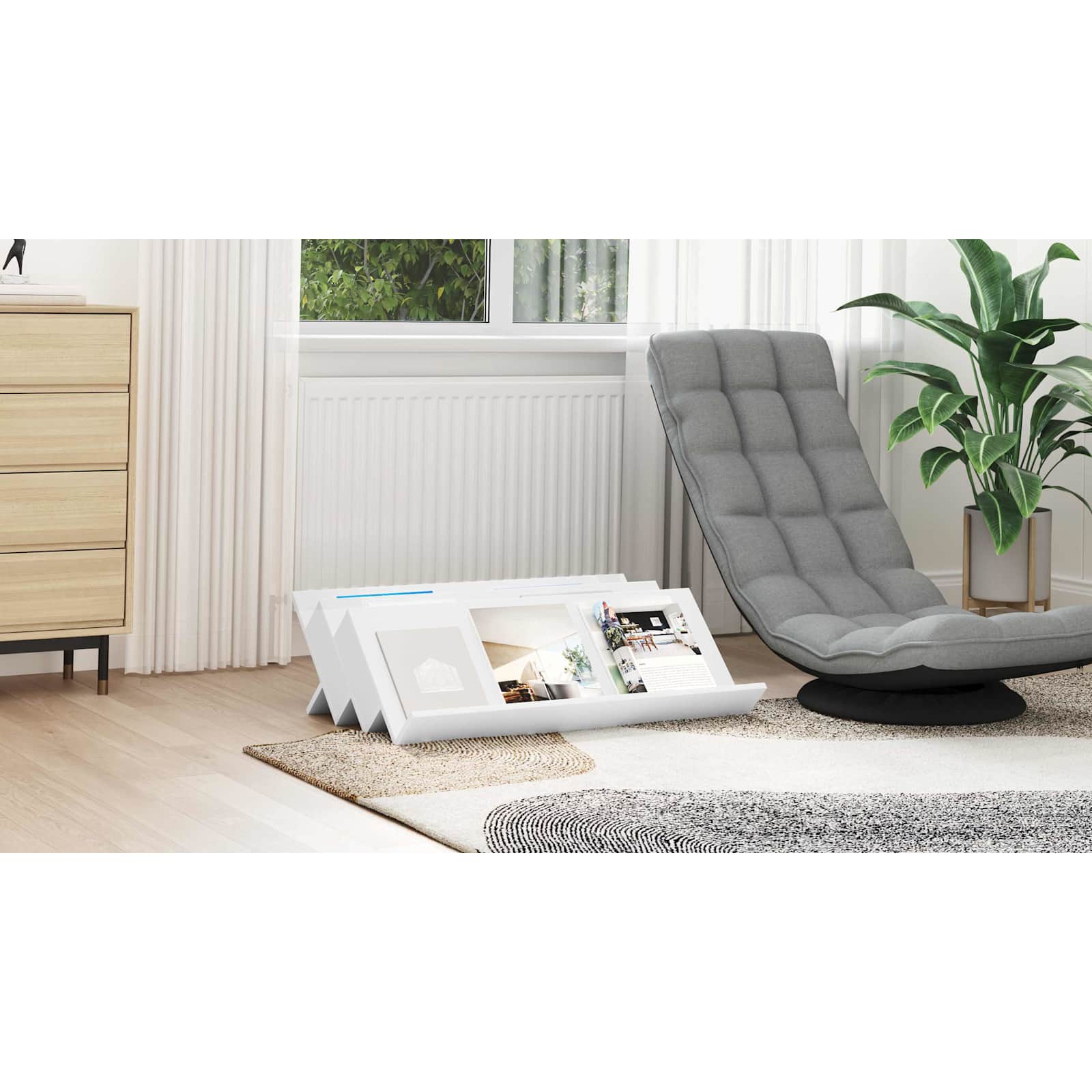 Sideboard White 90 x 57.5 x 42 cm Engineered wood