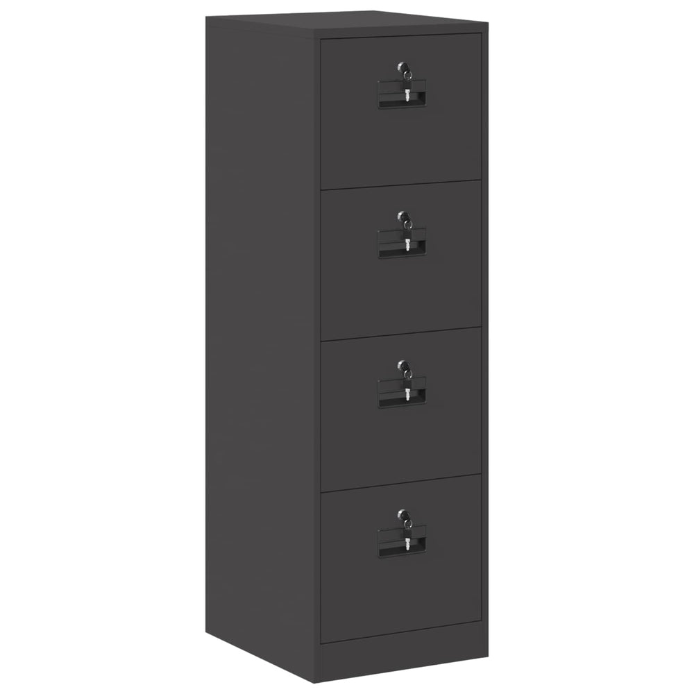 Filing Cabinet with 2 Drawers Black 44 x 50 x 106.5 cm