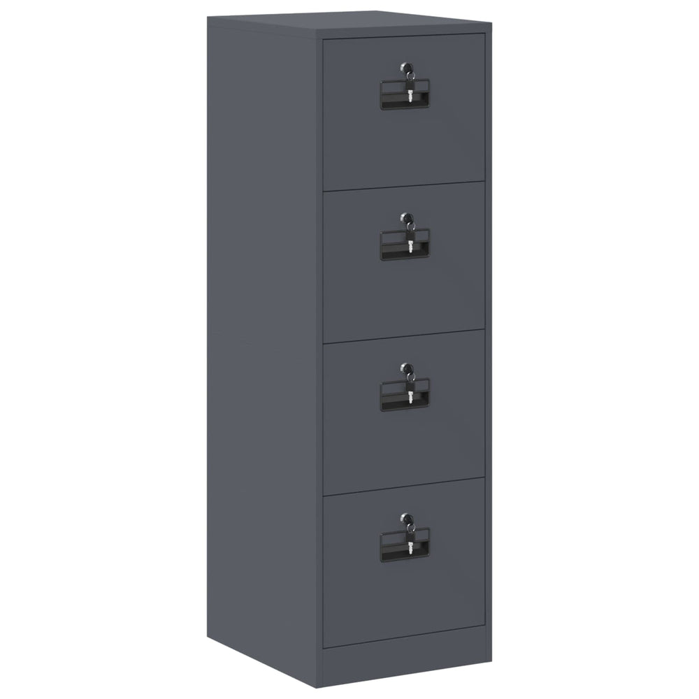 Filing Cabinet with 2 Drawers Anthracite 44 x 50 x 106.5 cm