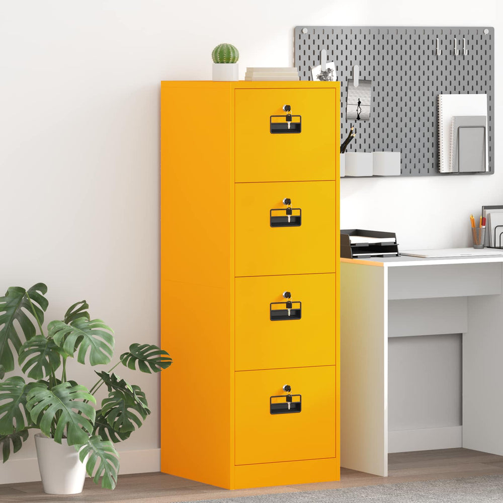 Filing Cabinet with Drawers 2 pcs Steam Yellow 44 x 50 x 106.5 cm