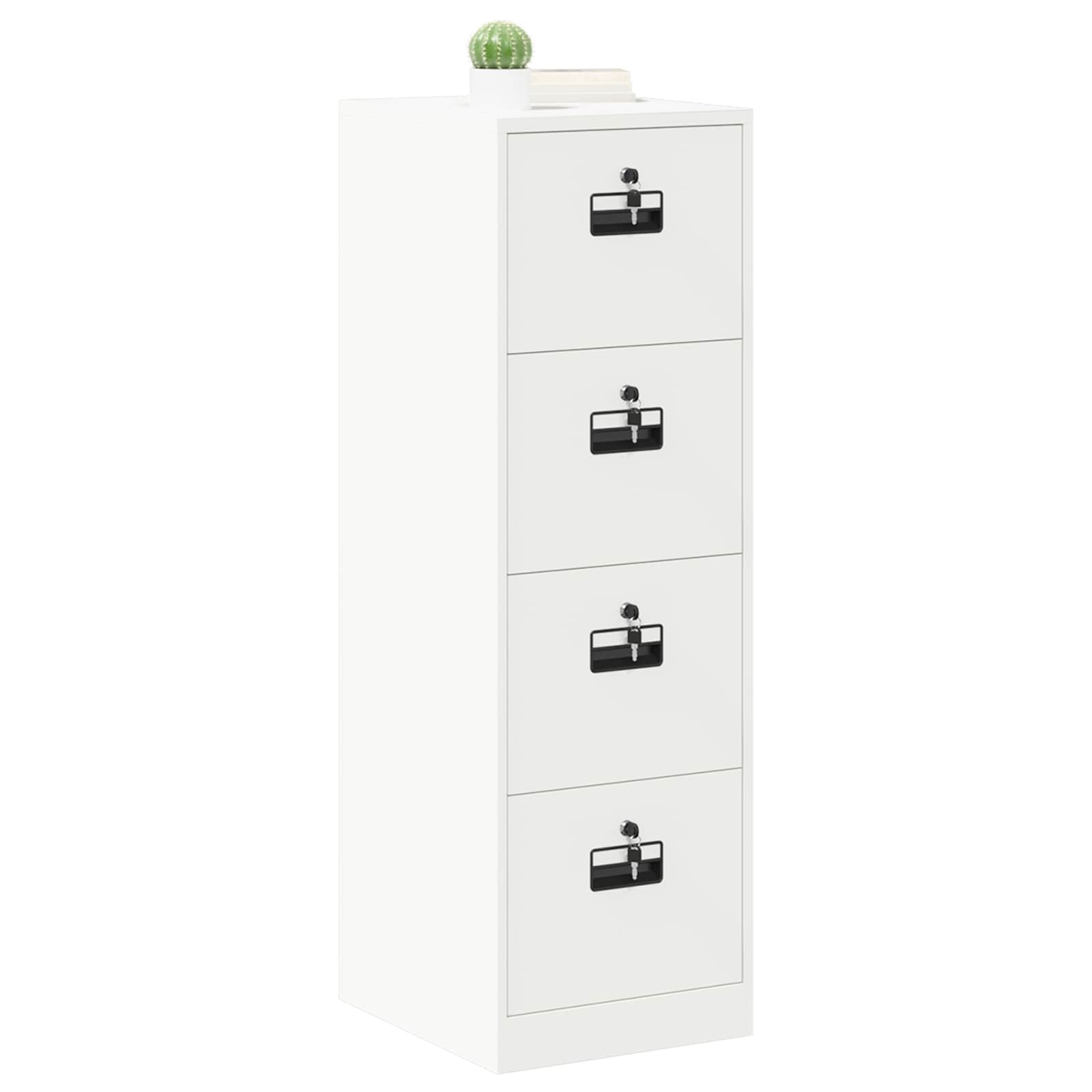 Bylų spinta su stalčių 2 pcs Balta 44 x 50 x 106.5 cm