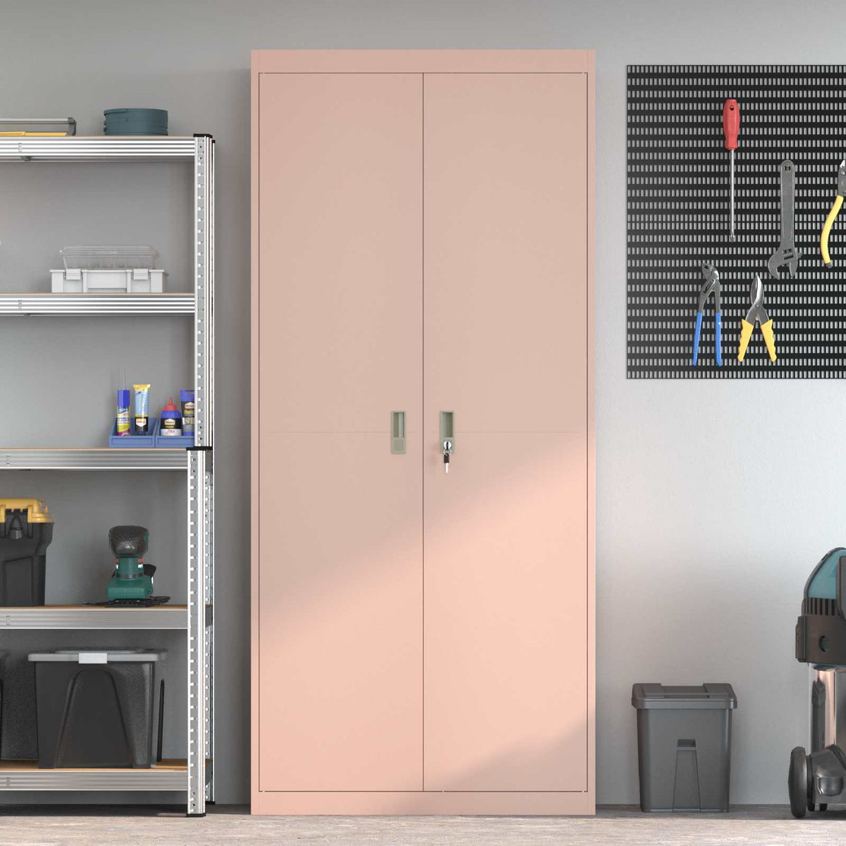 Oppbevaringsskap Rožinė 90 x 40 x 200 cm Plienas