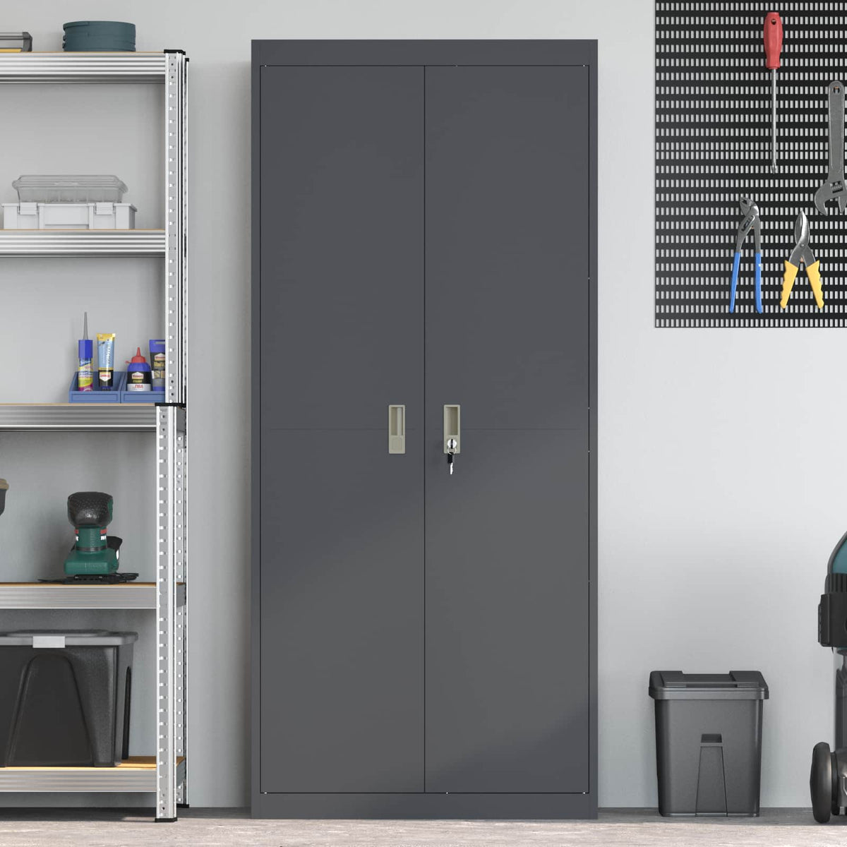 Oppbevaringsskap Antracitas 80 x 40 x 180 cm Plienas