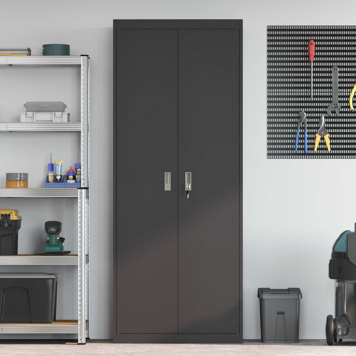 Oppbevaringsskap Juodas 80 x 40 x 200 cm Plienas