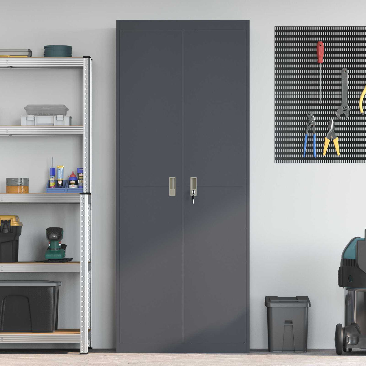 Oppbevaringsskap Antracitas 80 x 40 x 200 cm Plienas