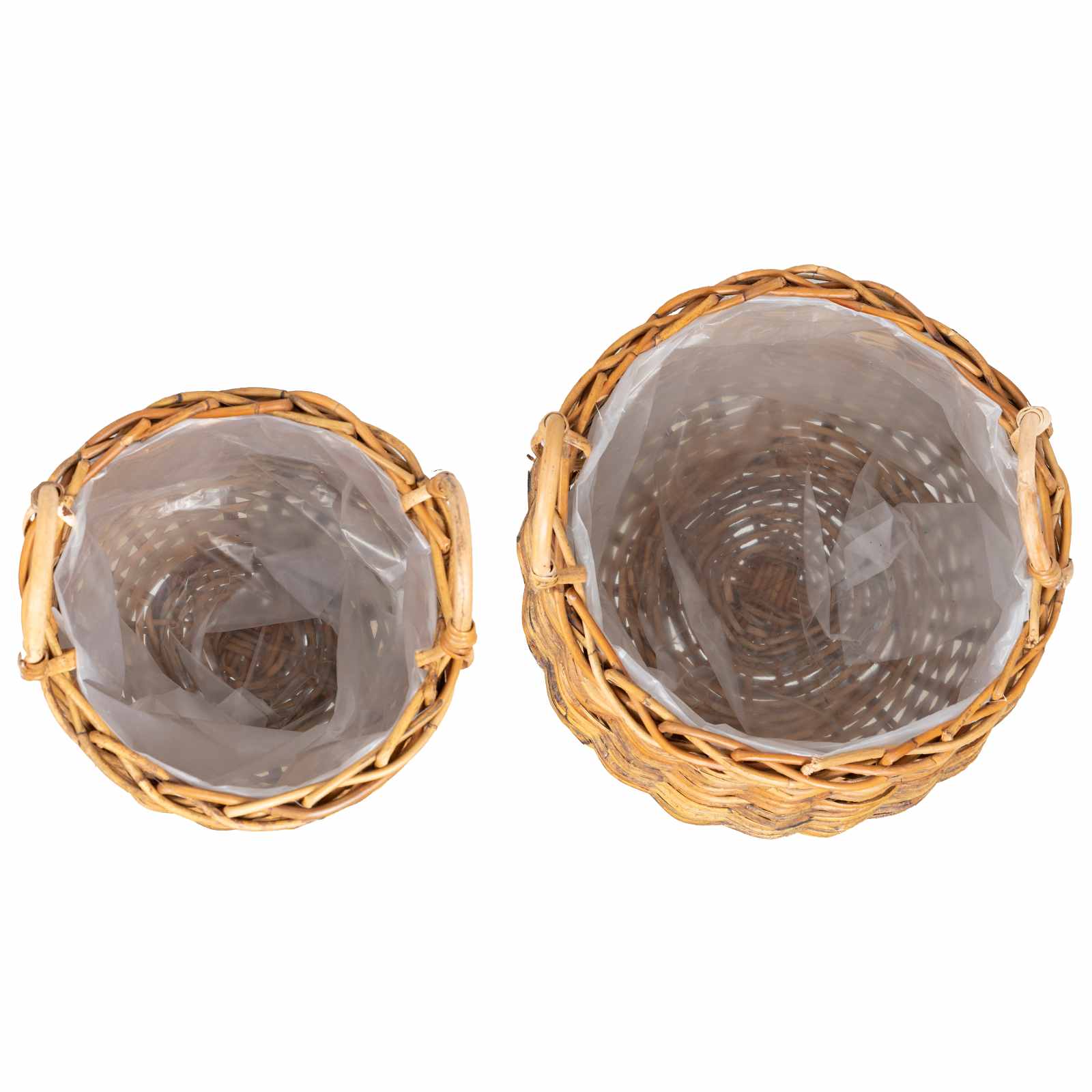 Gėlių krepšys su saugykla 2 pcs Ruda Lacak ratanas