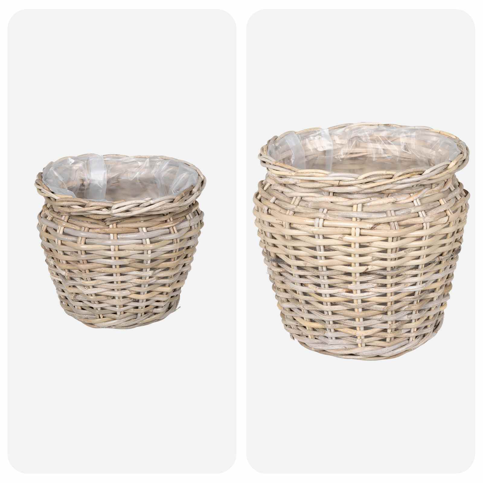 Vazonų krepšys su saugykla 2 pcs Pilka Lacak rožinis