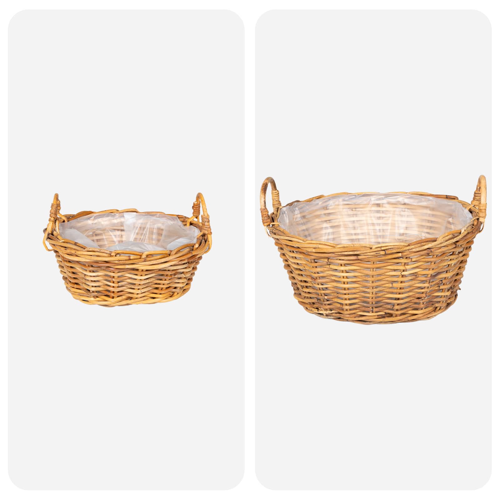 Vazonų krepšys su saugykla 2 pcs Ruda Lacak rožinis