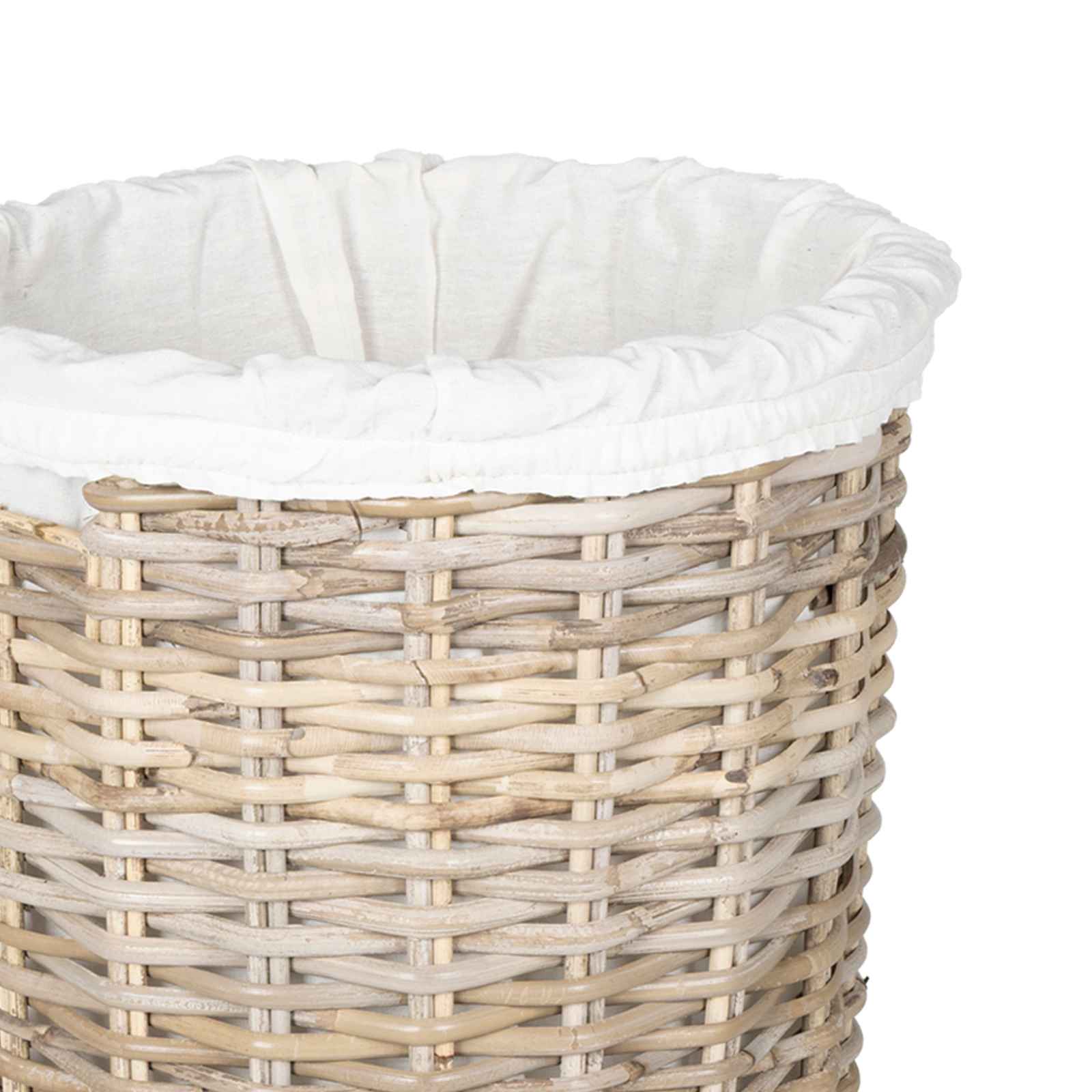 Skalbinių krepšys su dangčiu 2 pcs Kubu pilka Kubu ratanas
