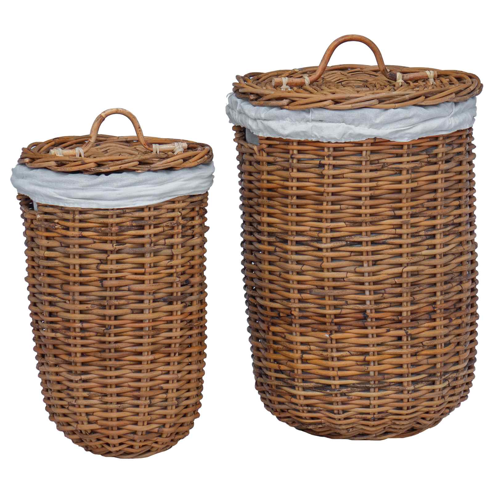 Skalbinių krepšys 2 pcs Ruda Kubu ratanas