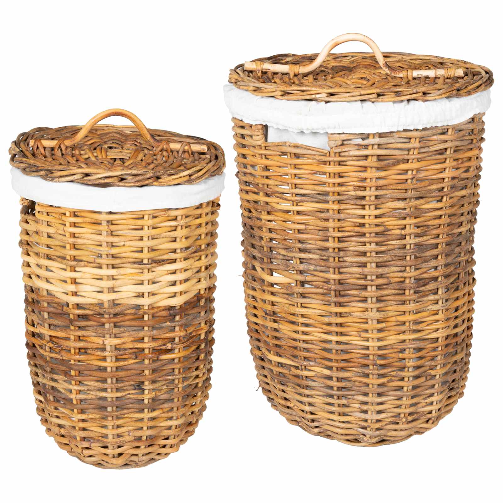 Skalbinių krepšys 2 pcs Ruda Kubu ratanas