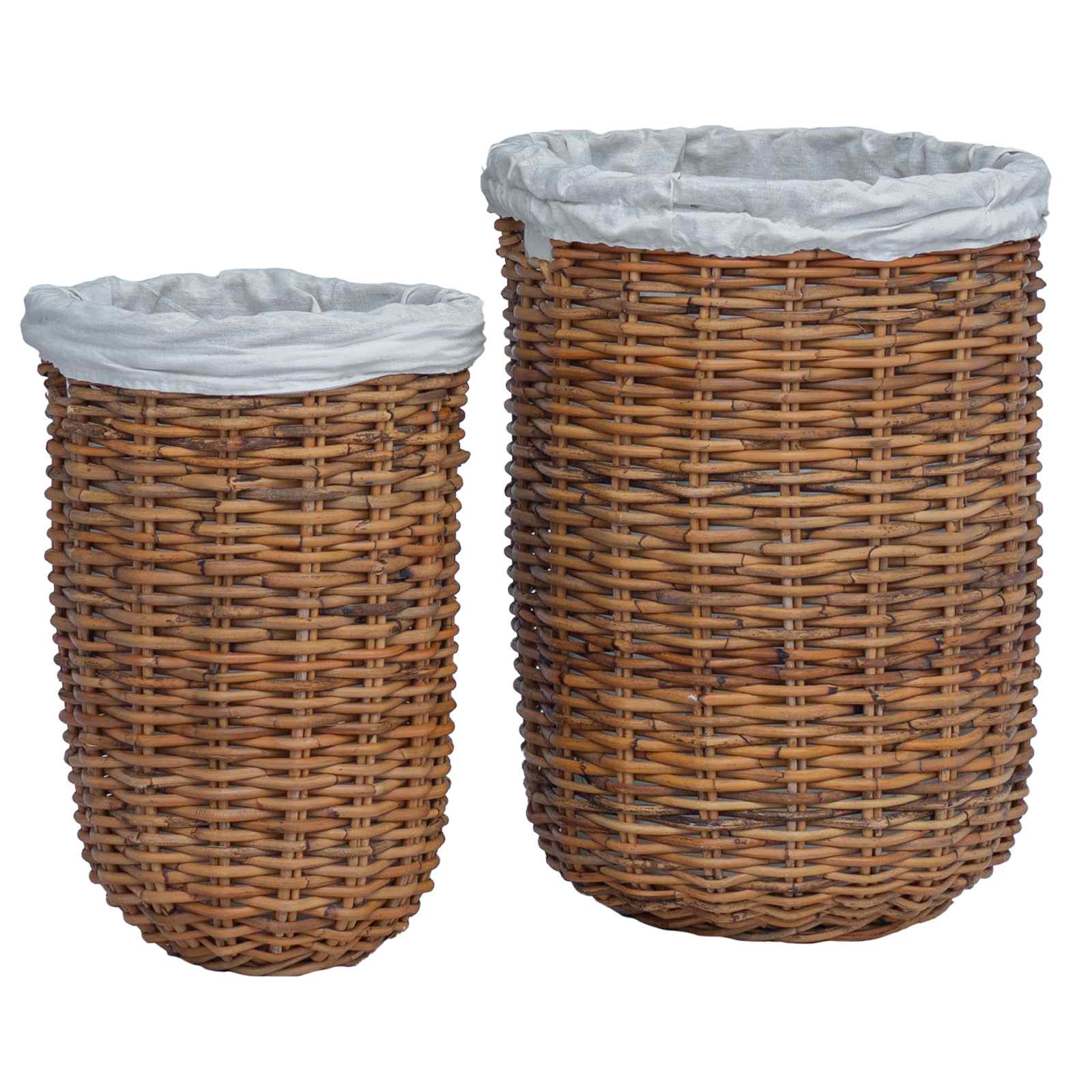 Skalbinių krepšys 2 pcs Ruda Kubu ratanas