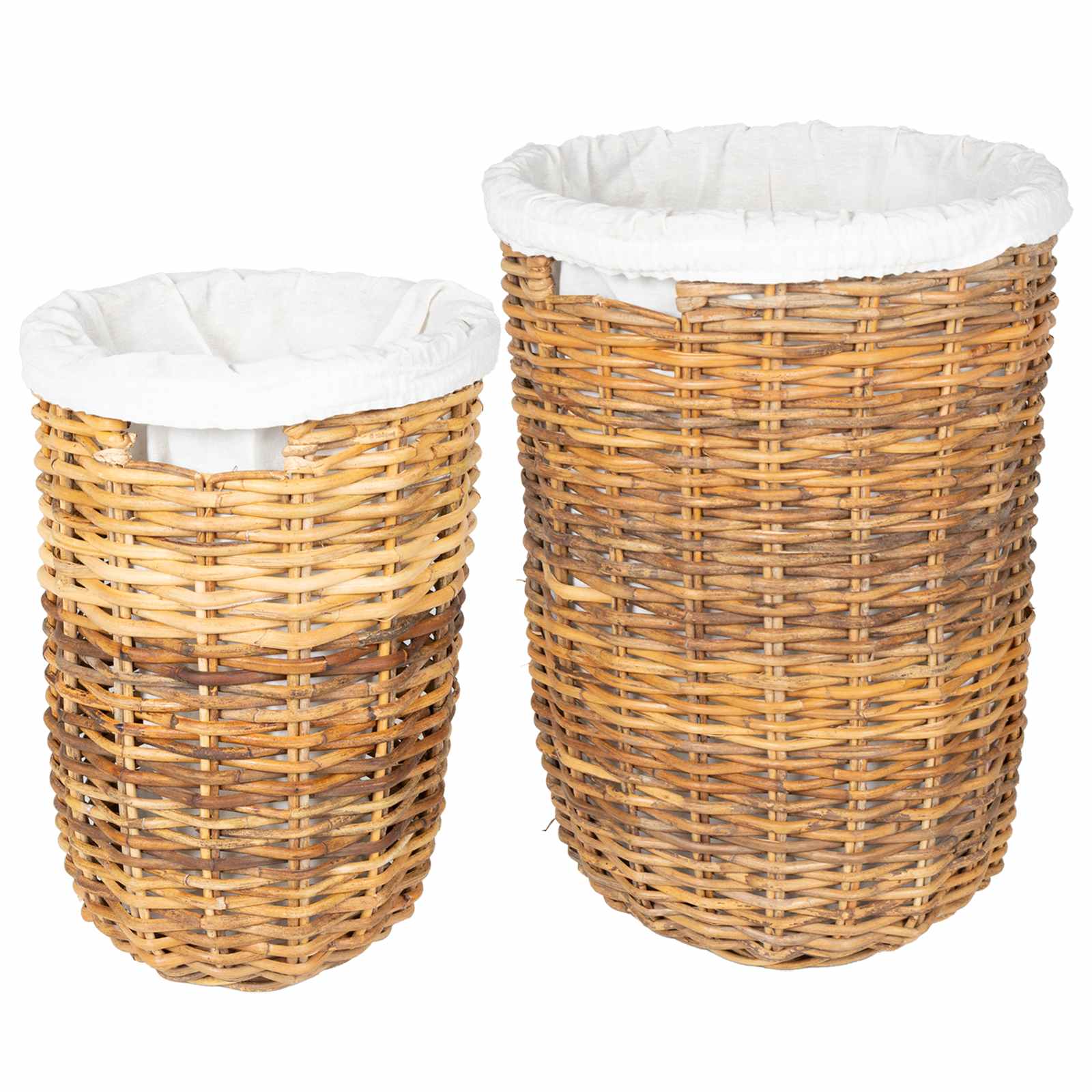 Skalbinių krepšys 2 pcs Ruda Kubu ratanas