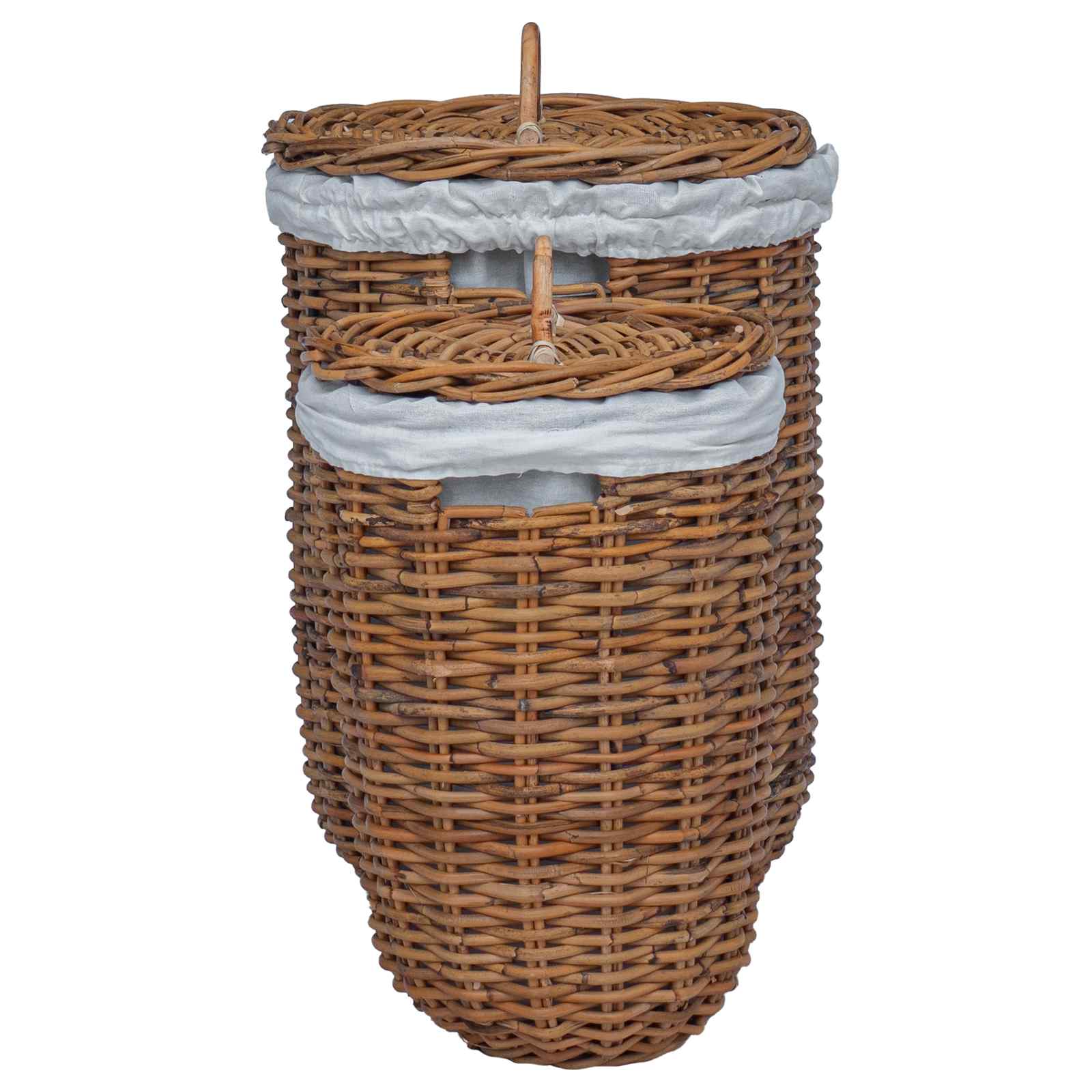 Skalbinių krepšys 2 pcs Ruda Kubu ratanas