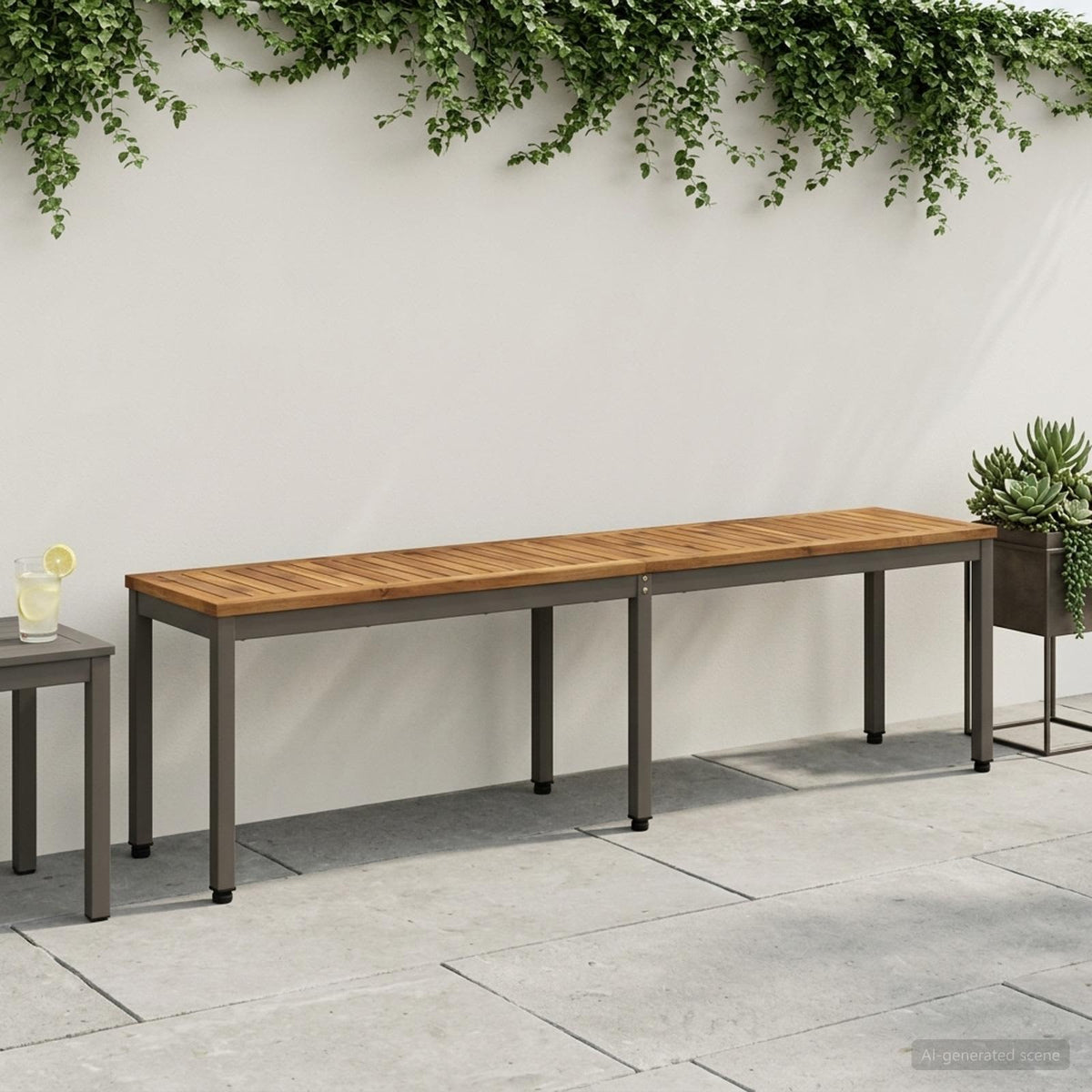 Sodo suolas 161 x 35 x 45 cm Kietos akacijos mediena