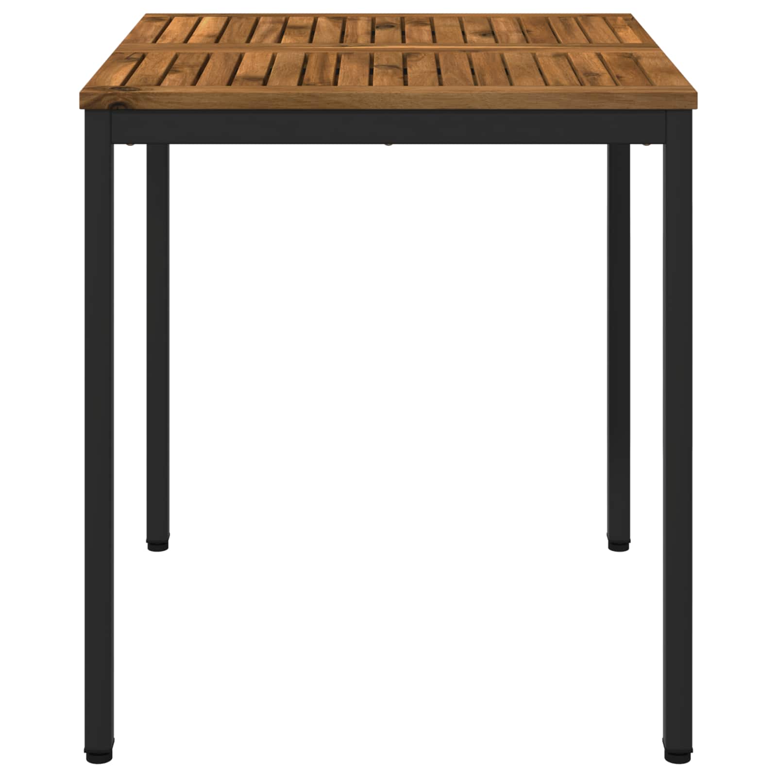 Sodo vakarienės stalas Natūrali ir juoda 70 x 68,5 x 75 cm