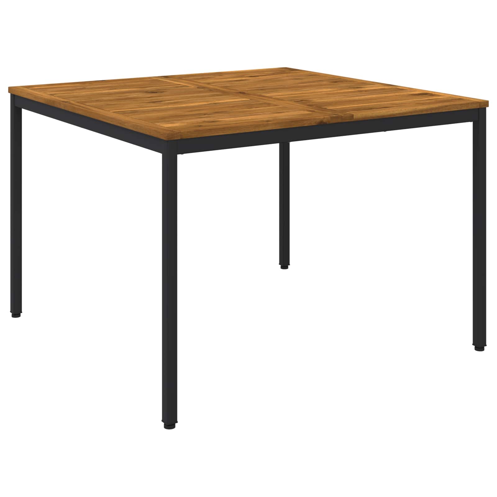 Sodo vakarienės stalas Natūrali ir juoda 110 x 108,5 x 75 cm