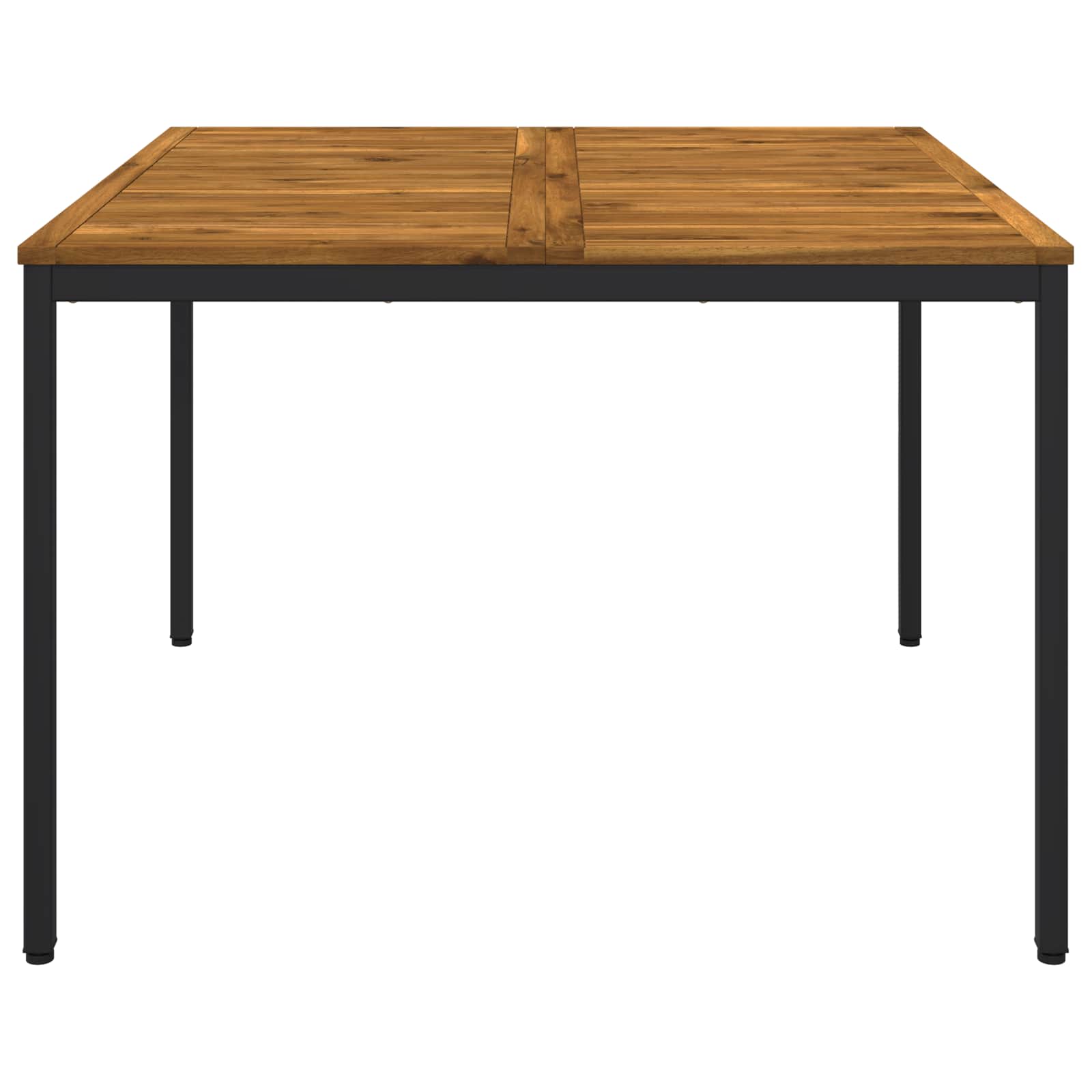 Sodo vakarienės stalas Natūrali ir juoda 110 x 108,5 x 75 cm