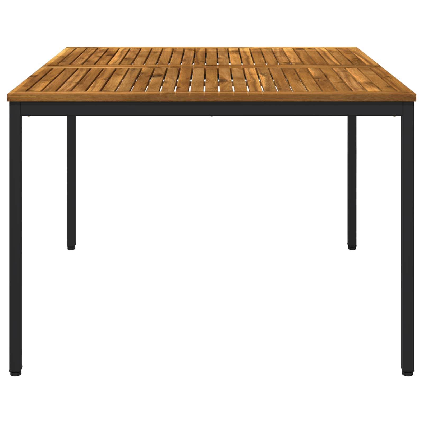 Sodo vakarienės stalas Natūrali ir juoda 110 x 108,5 x 75 cm