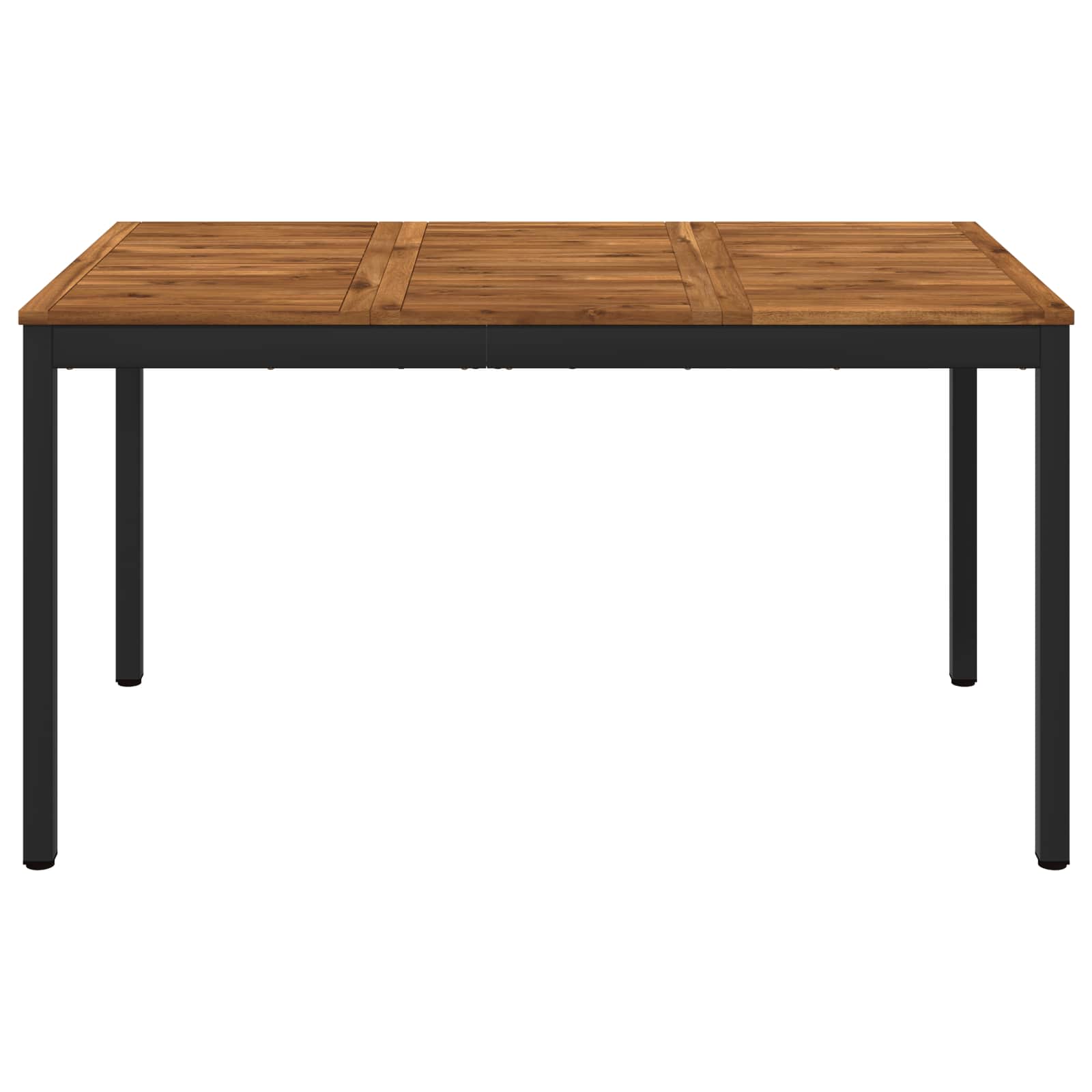 Sodo vakarienės stalas Natūrali ir juoda 141 x 80,5 x 75 cm