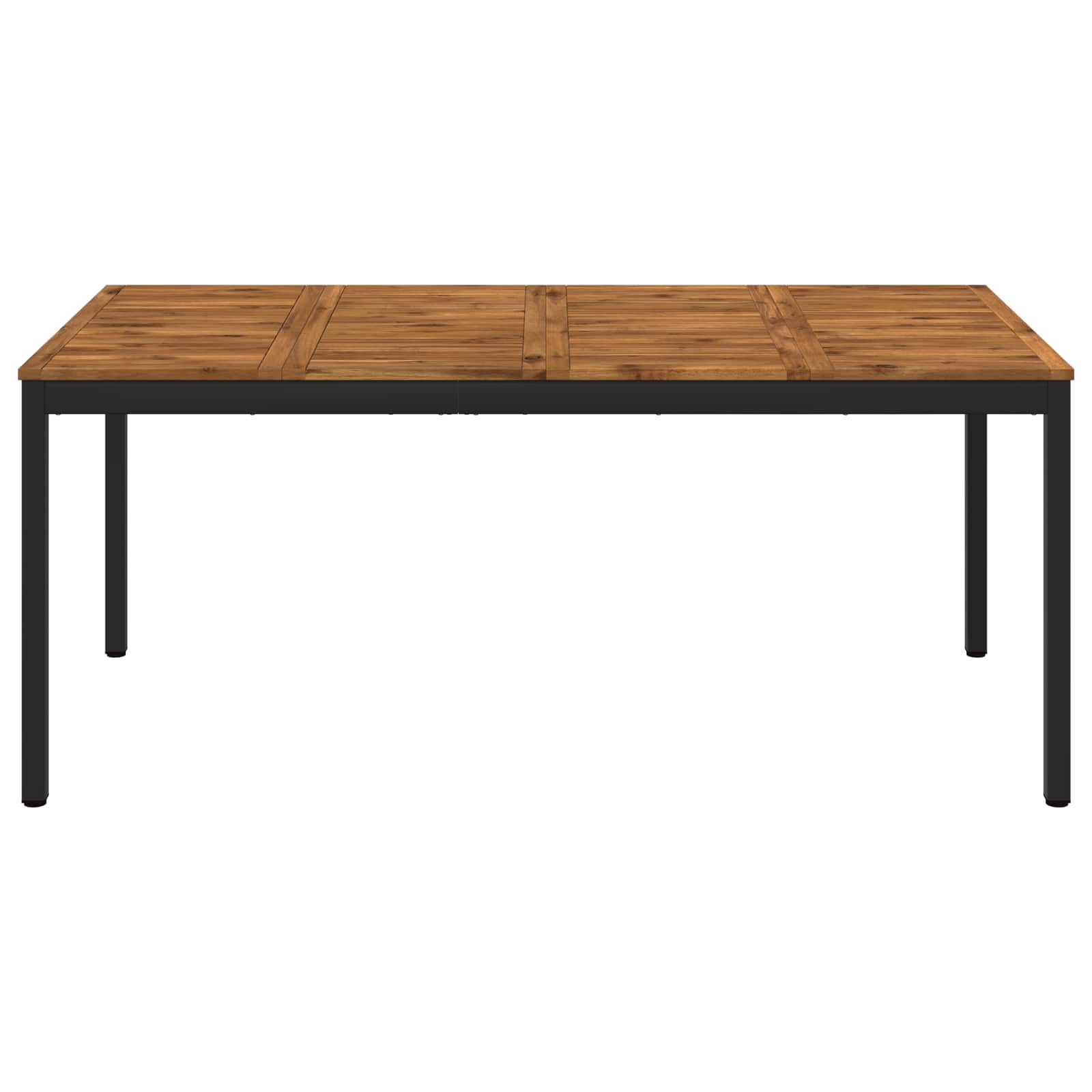 Sodo vakarienės stalas Natūrali ir juoda 147 x 88,5 x 75 cm