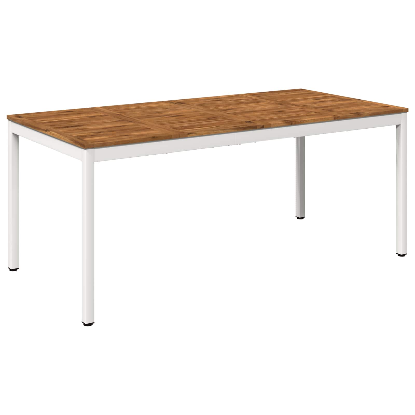 Sodo vakarienės stalas Natūrali ir Balta 147 x 88,5 x 75 cm