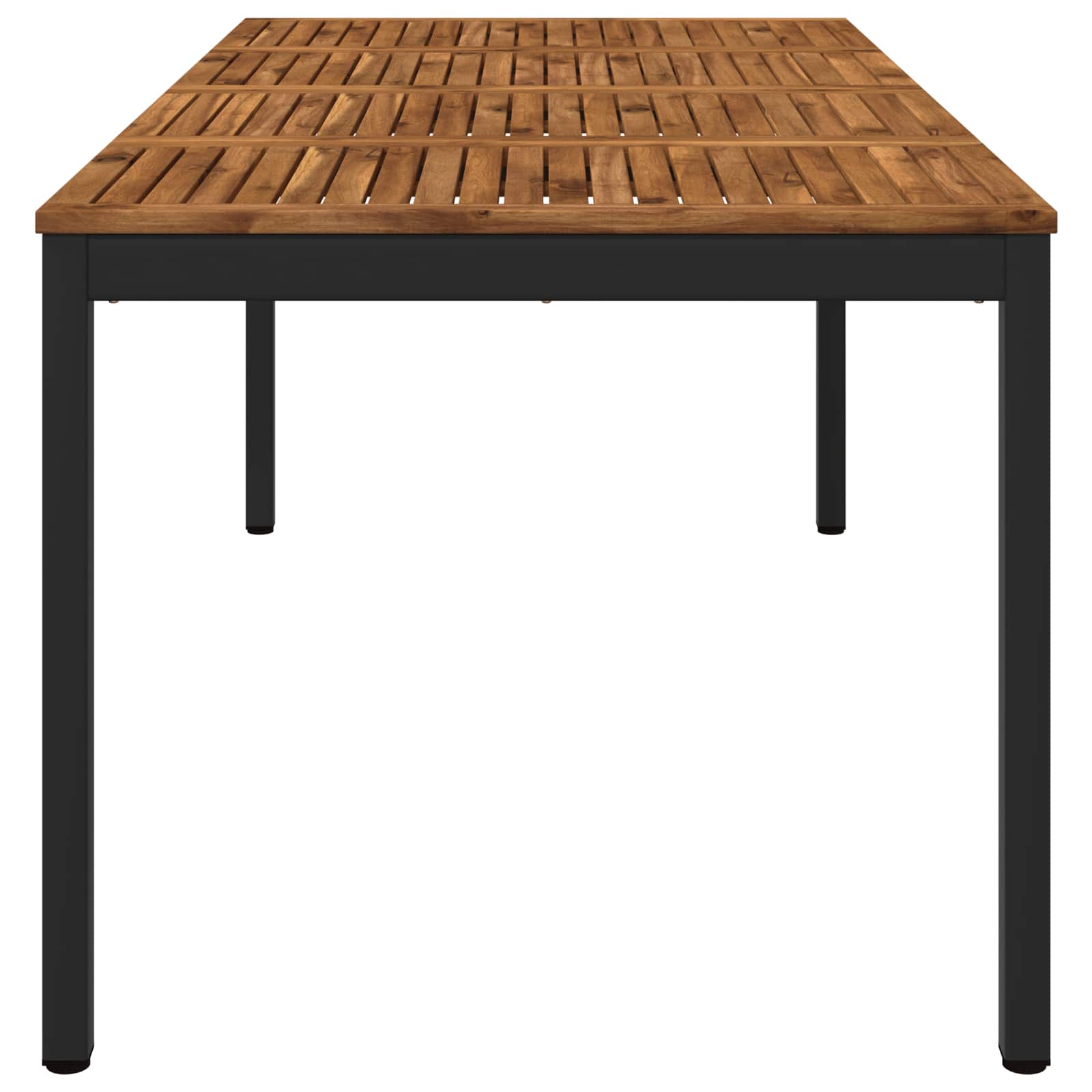 Sodo vakarienės stalas Natūrali ir juoda 180 x 88,5 x 75 cm